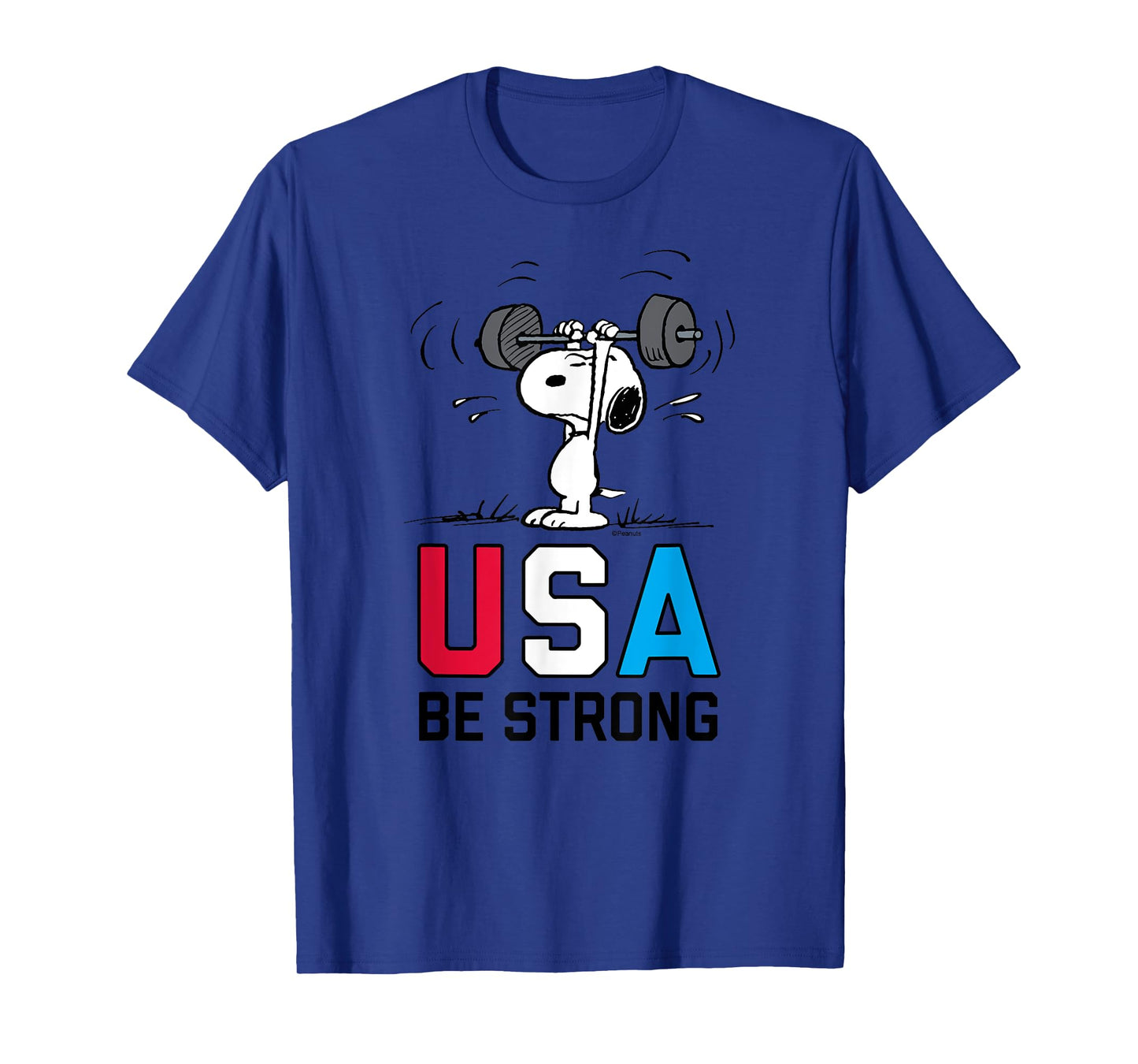 Peanuts - Snoopy USA Weightlifting USA Be Strong T-Shirt