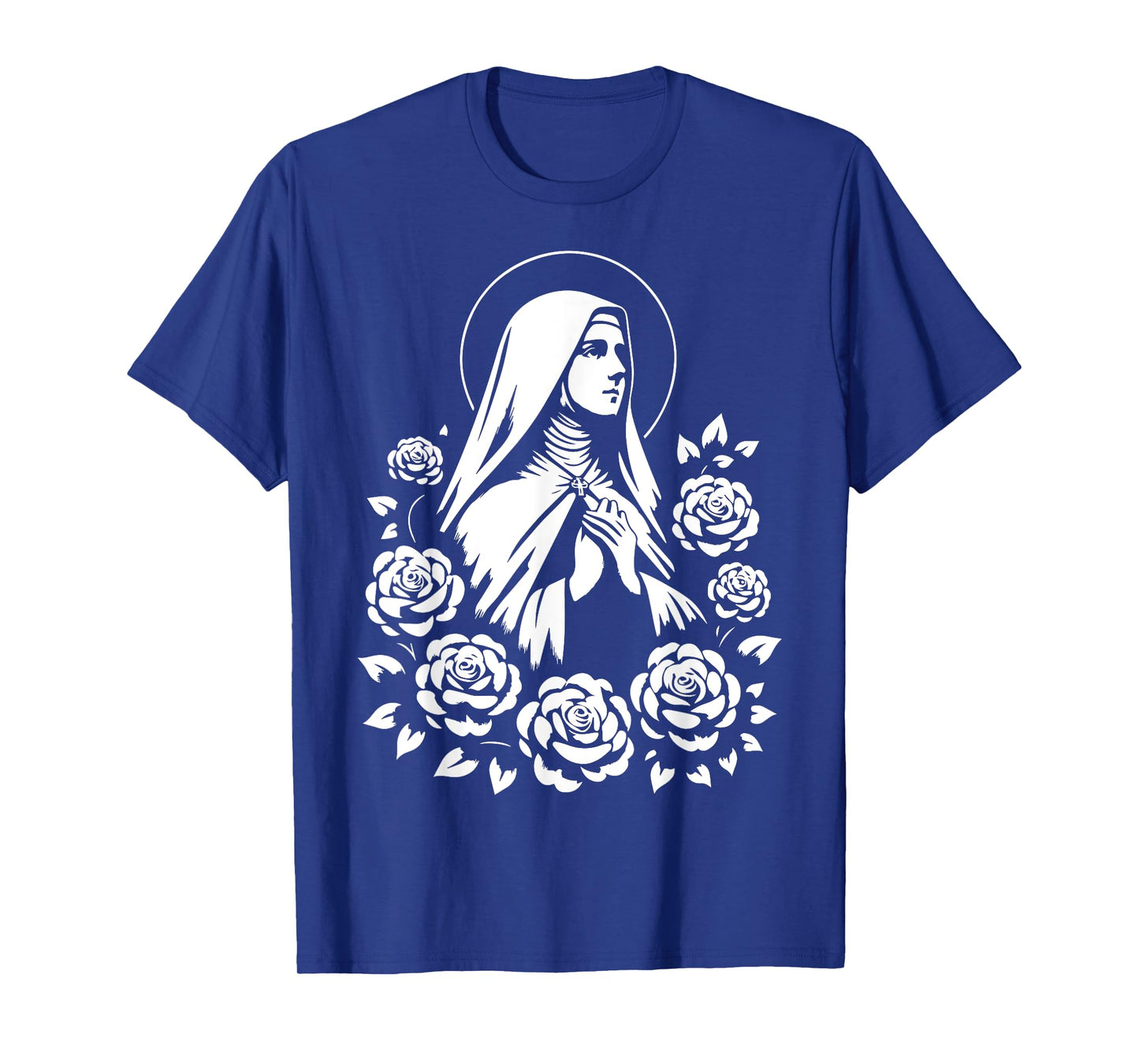 St Therese of Lisieux Little Flower Saint Roses Catholic Art T-Shirt