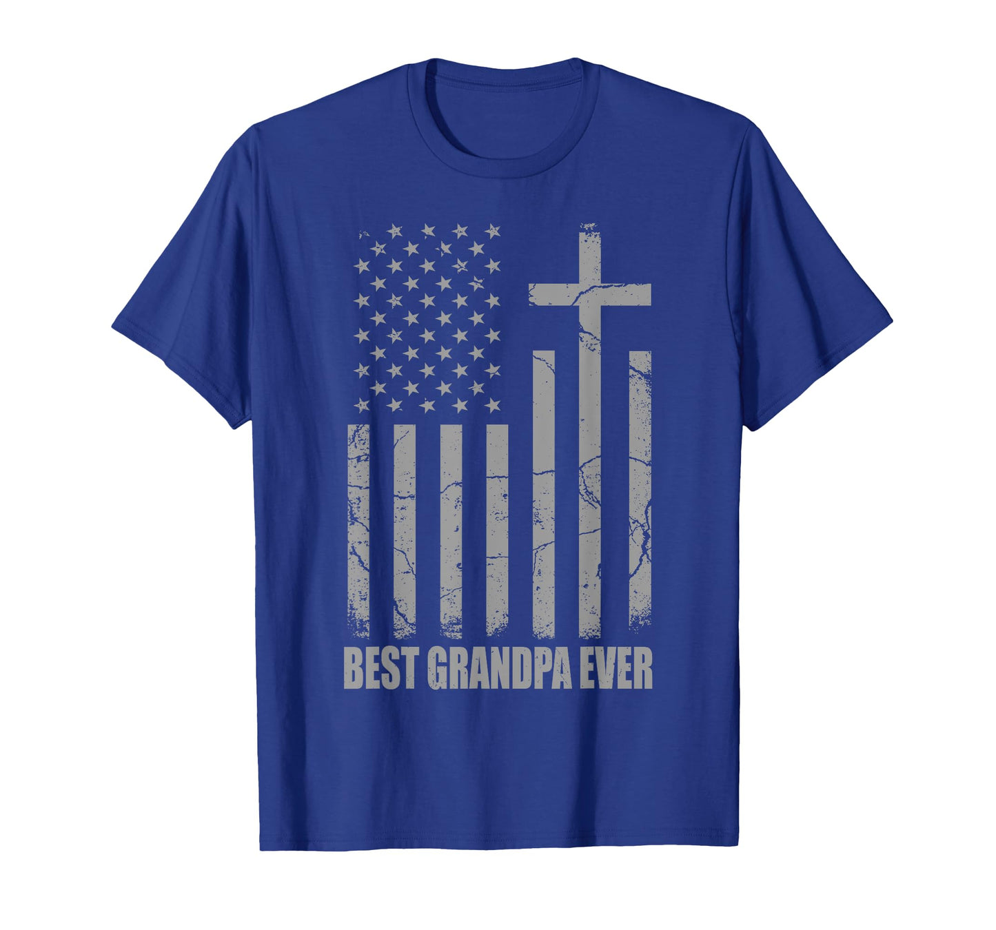 Best Grandpa Ever Christian Patriotic Grandpa Fathers Day T-Shirt