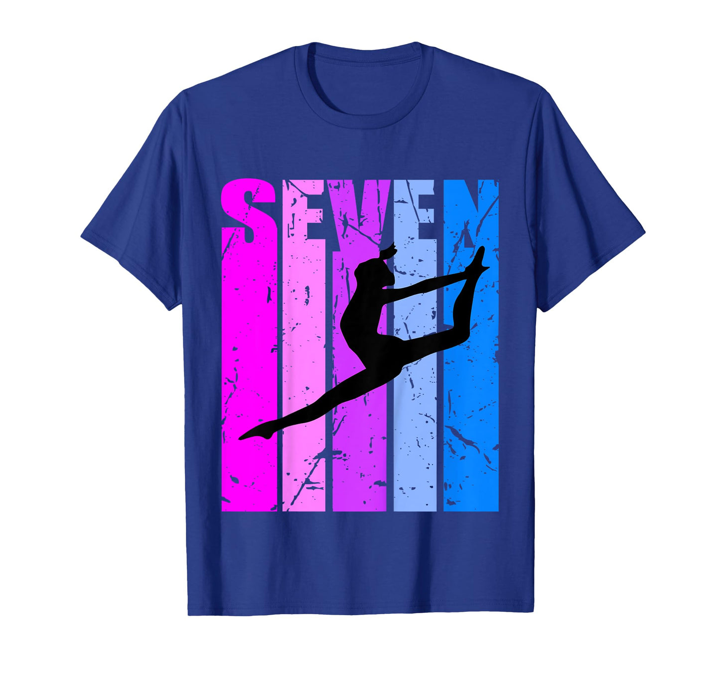 Kids Girls Gymnastics 7th Birthday Dance Dancing Gymnast Ballet T-Shirt