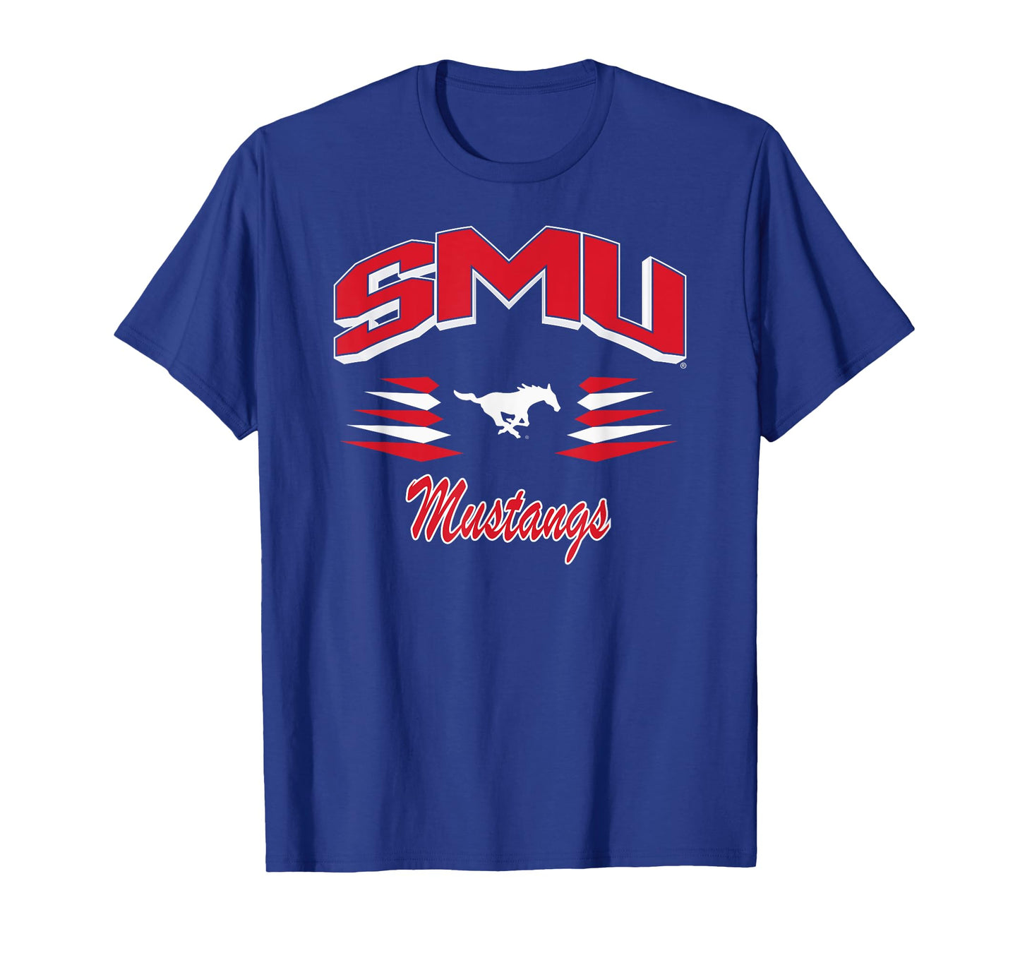 SMU Mustangs Retro Diamond Blue Officially Licensed T-Shirt