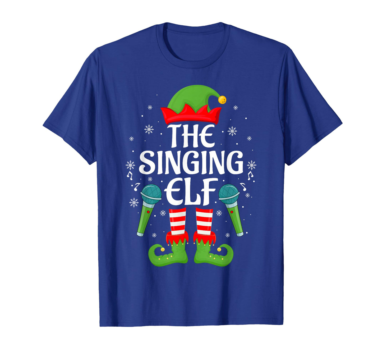 Singing Elf Christmas Family Men Women Kids Elf Squad Xmas T-Shirt