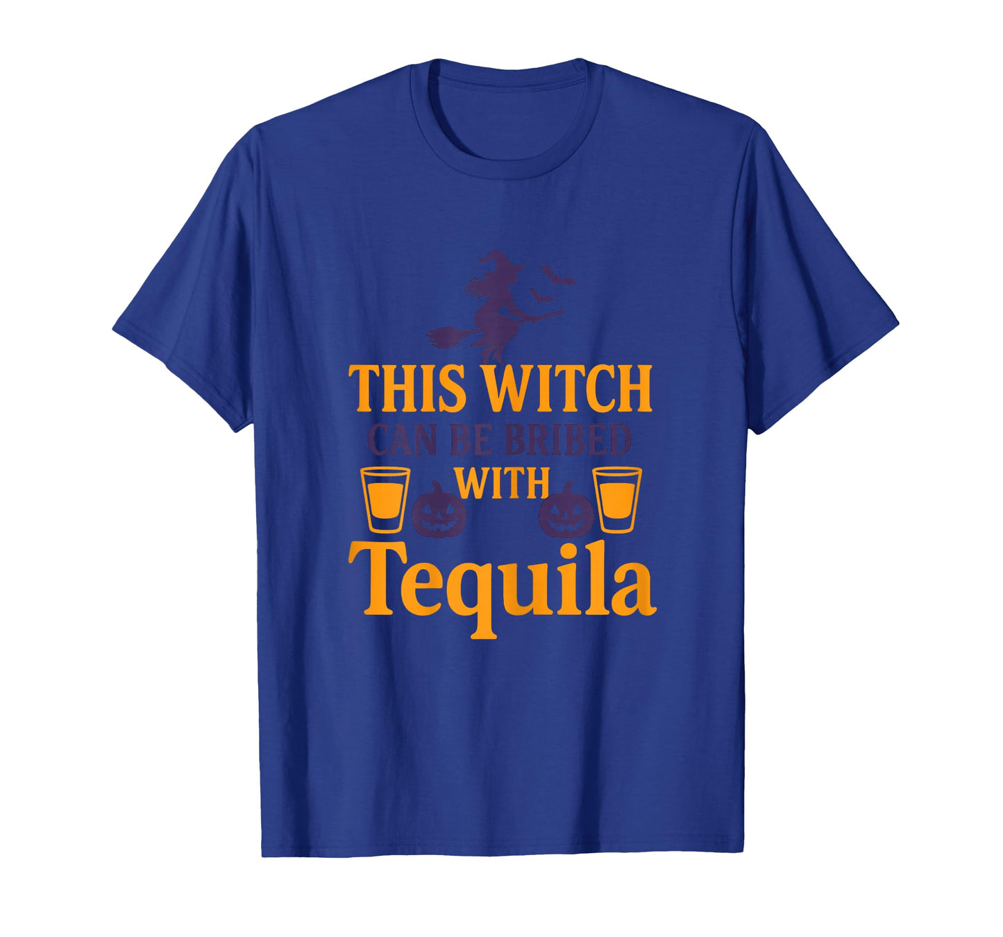 This Witch Can Be Bribed with Tequila Funny Halloween Outfit T-Shirt