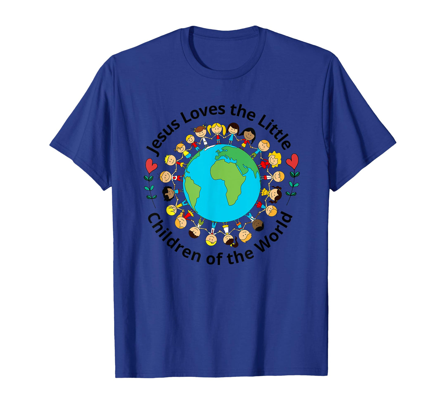 Jesus Loves Children Of World Christian Mother Teacher Kids T-Shirt