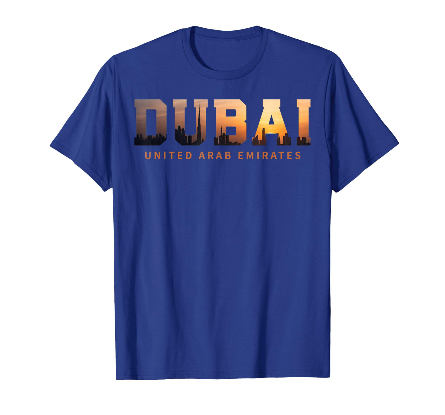 Vintage Dubai UAE Iconic Skyline Silhouette Souvenir T-Shirt