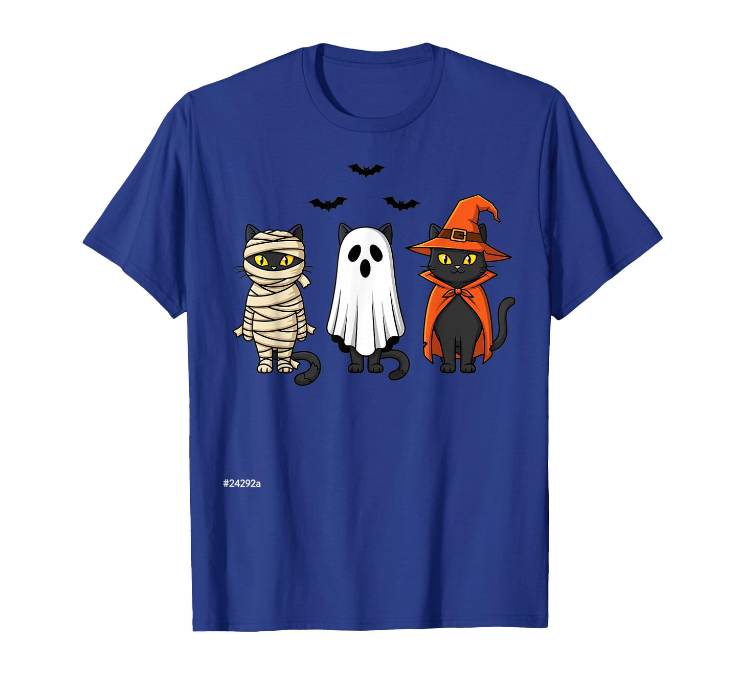 Halloween Cat Costume Trio Ghost Witch Mummy Bats T-Shirt