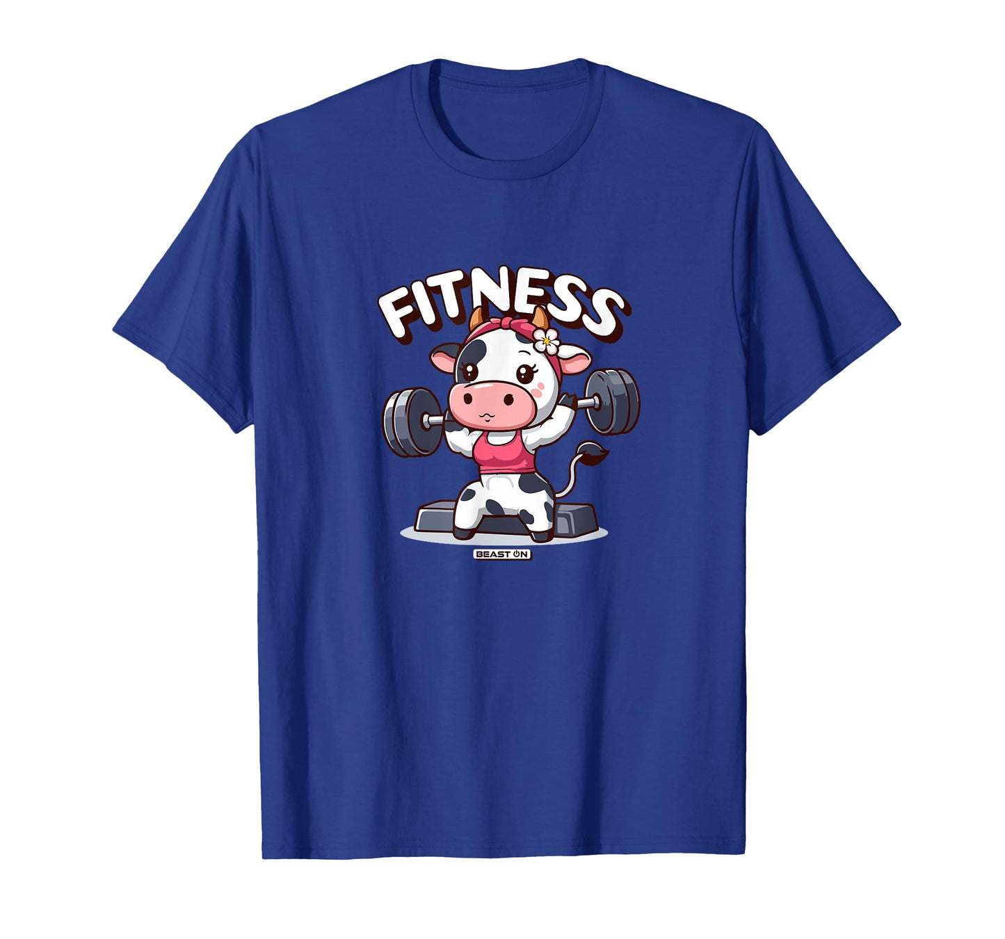Cute Cow Fitness Workout Women Funny Gym Training T-Shirt