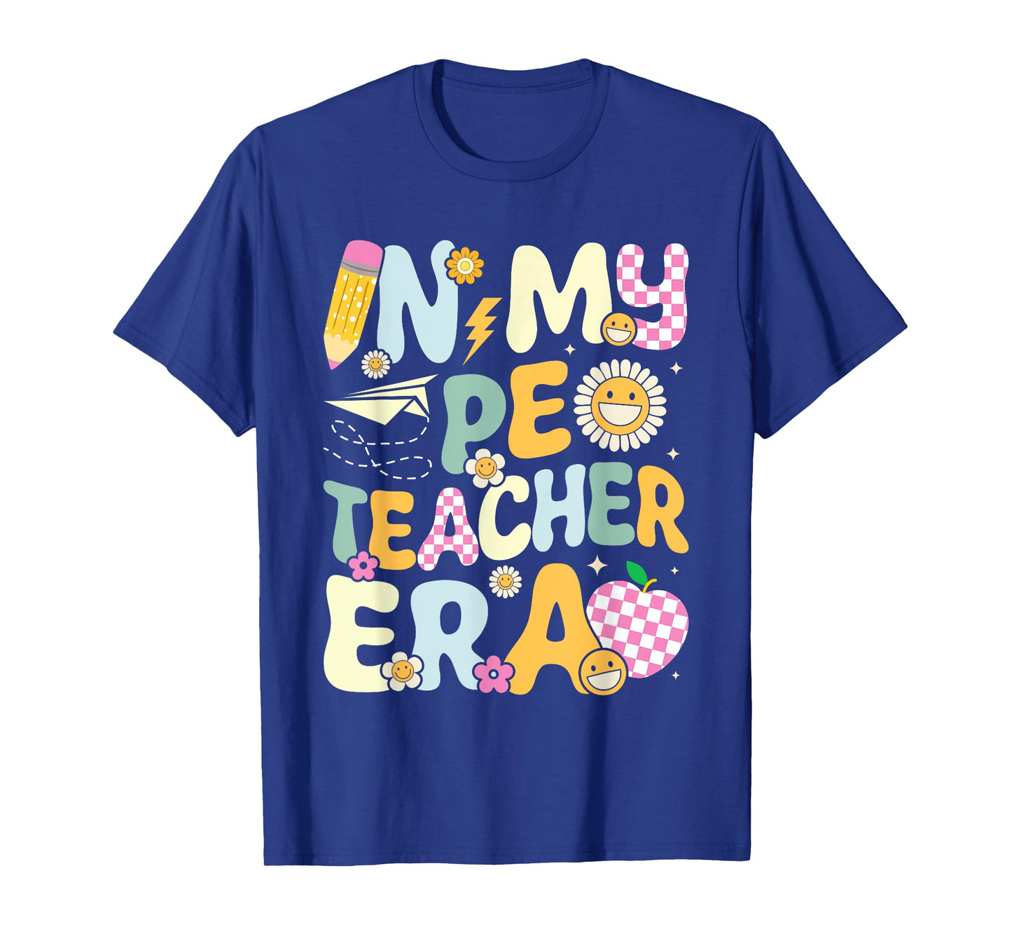 Retro In My PE Teacher Era Physical Education Groovy Women T-Shirt
