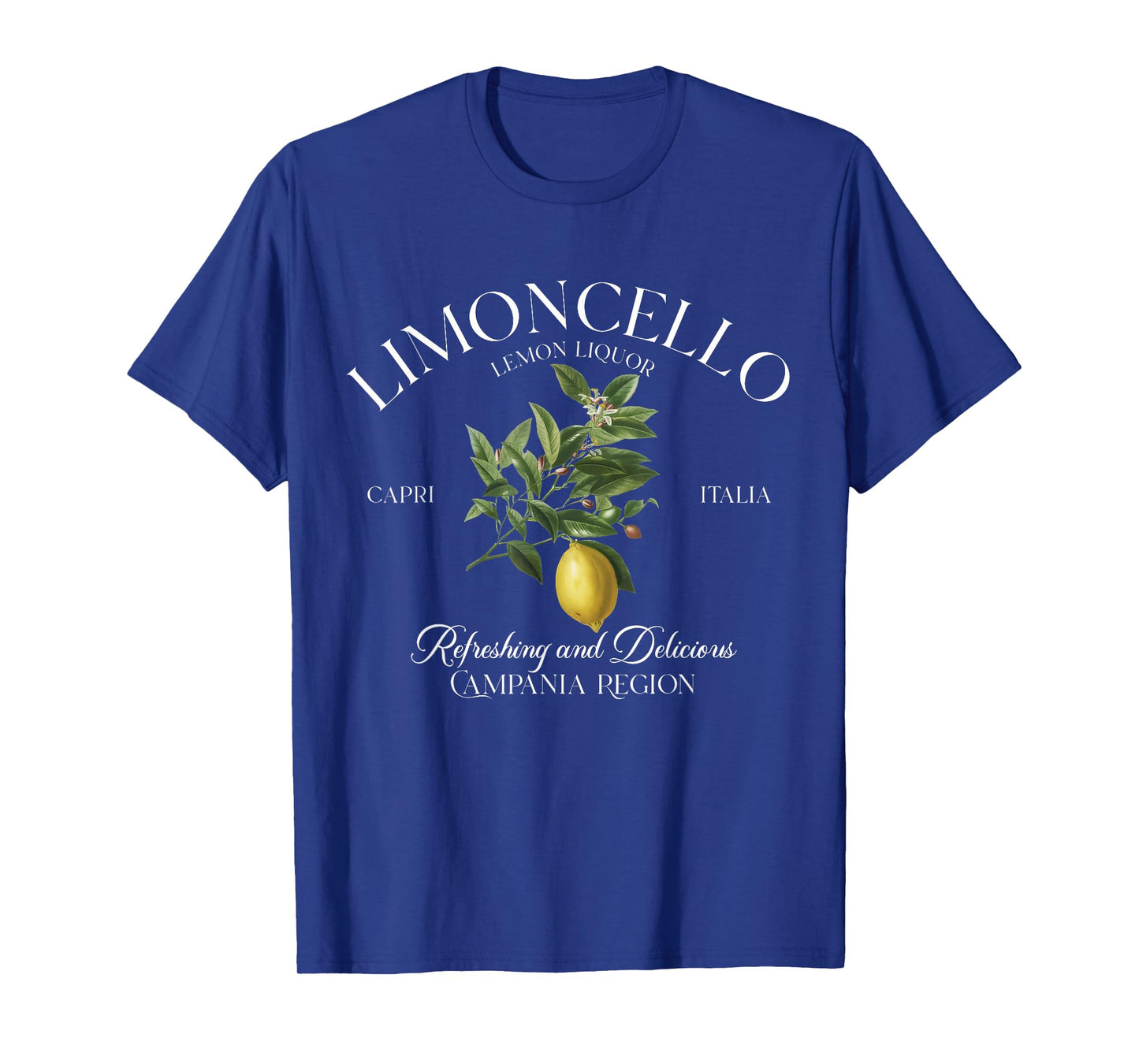 Vintage Limoncello Refreshing Lemon Graphic Italy Vacation T-Shirt