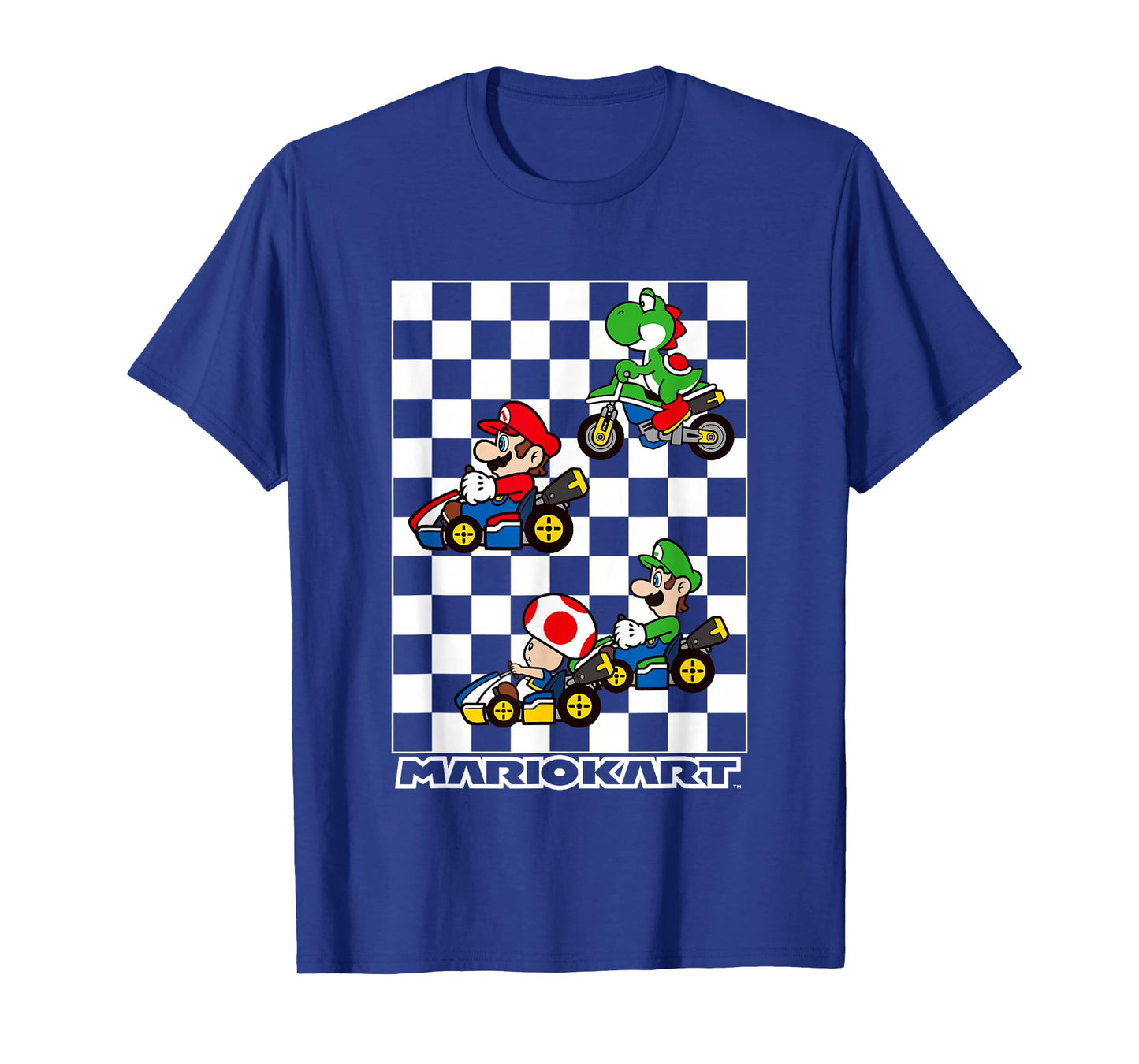 Mario Kart Racing Big Nintendo 4 Character Portrait T-Shirt