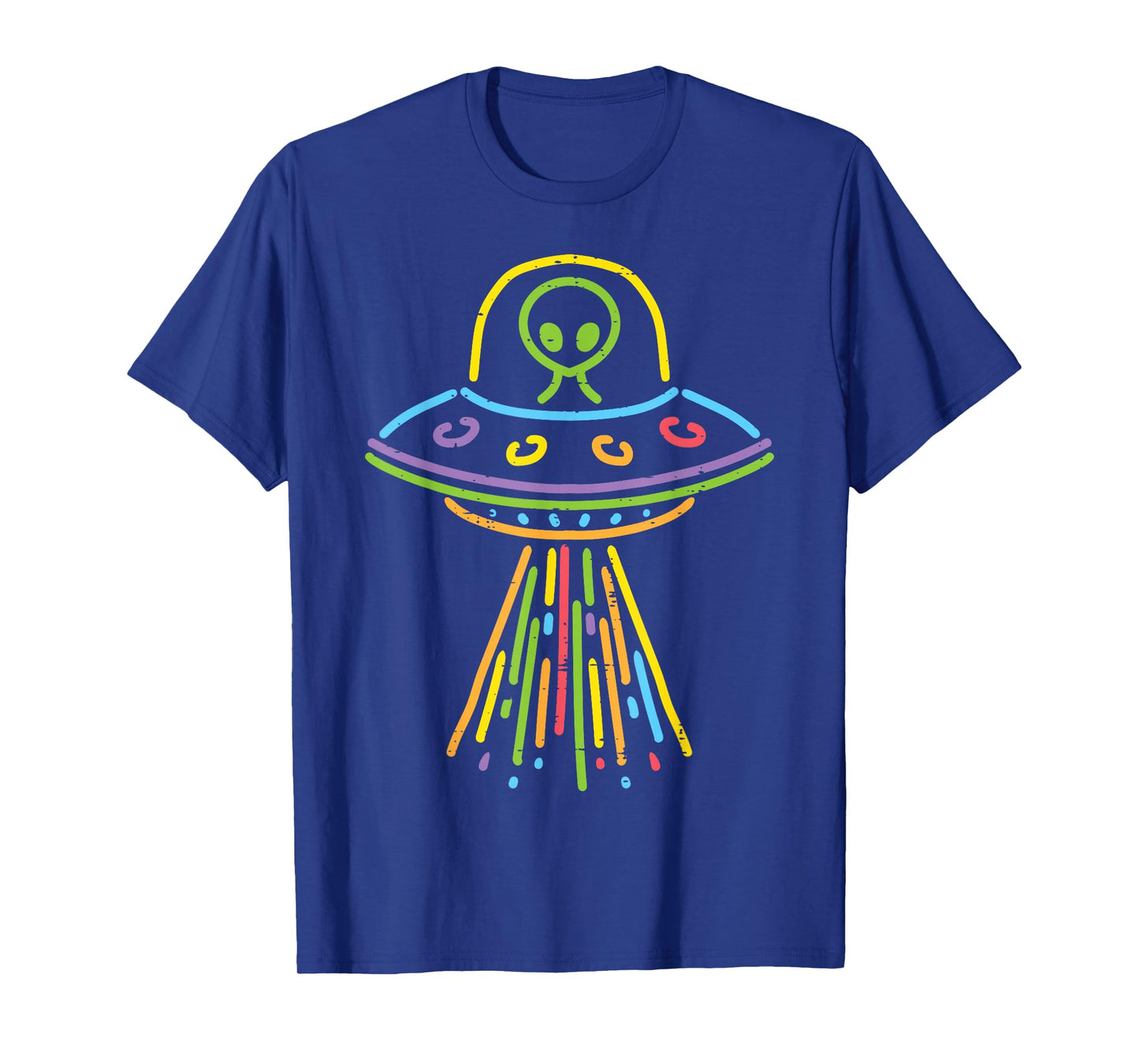 Colorful Alien Ufo Lines Cute Toddler Girls Boys Kids Women T-Shirt