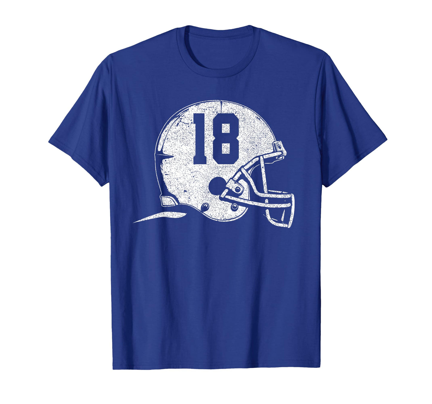 Number 18 Football Helmet Player Fun Number T-Shirt
