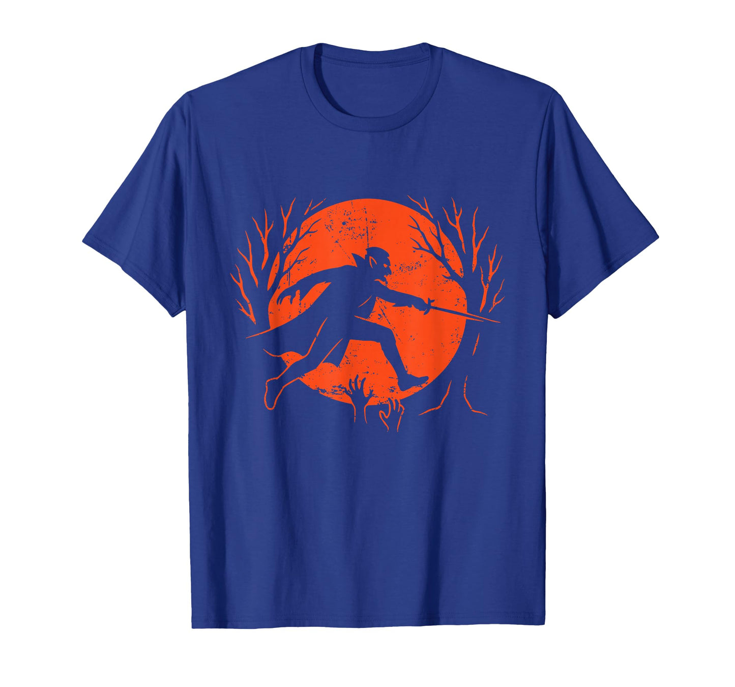 Vampire with Sword Under Moon T-Shirt