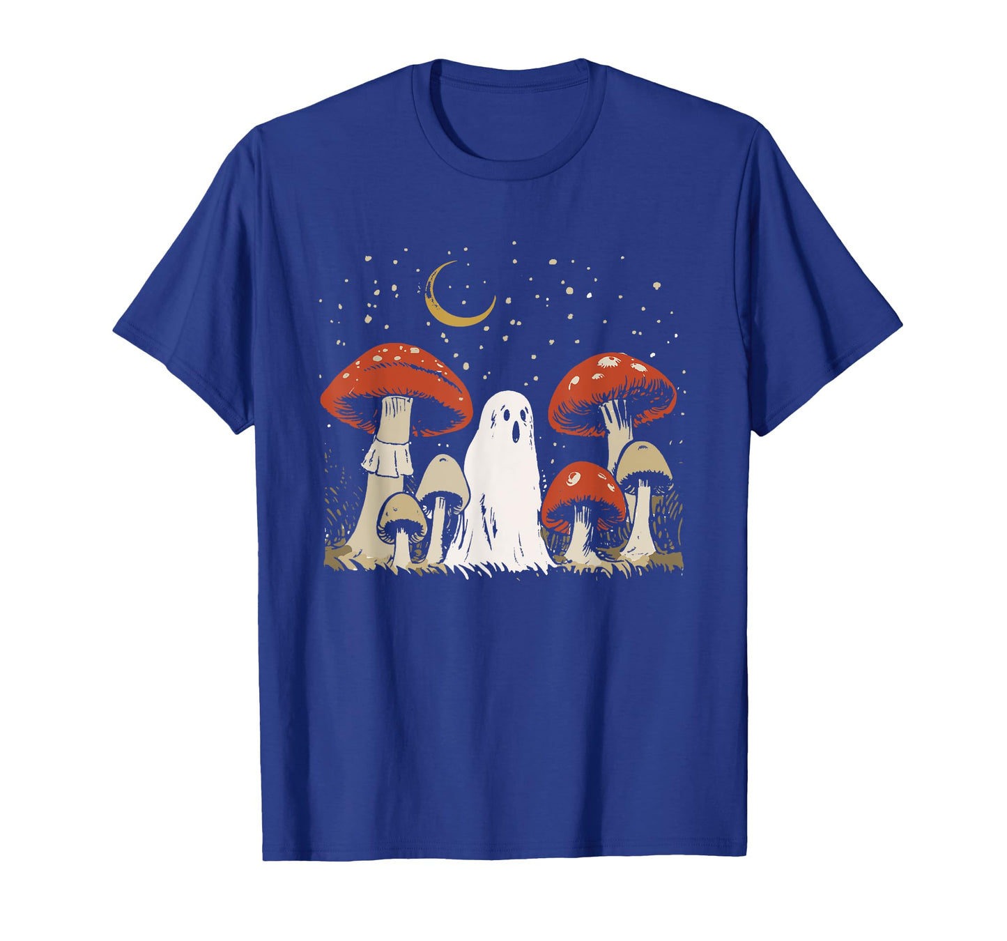 Halloween Mushroom Ghost Vintage Grunge 90 Aesthetic Graphic T-Shirt
