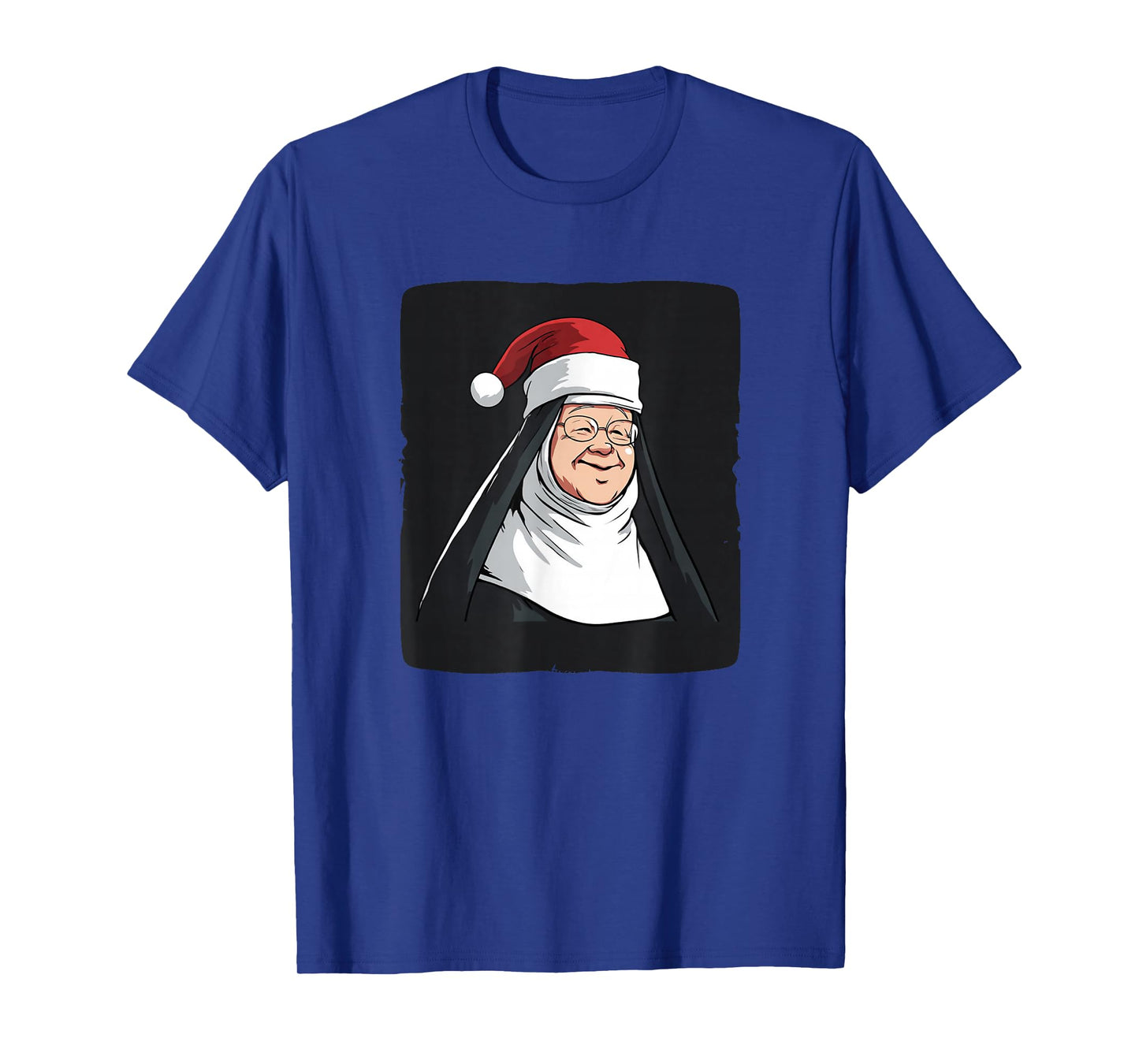 Christmas Nun in Santa Hat for Boys and Girls T-Shirt