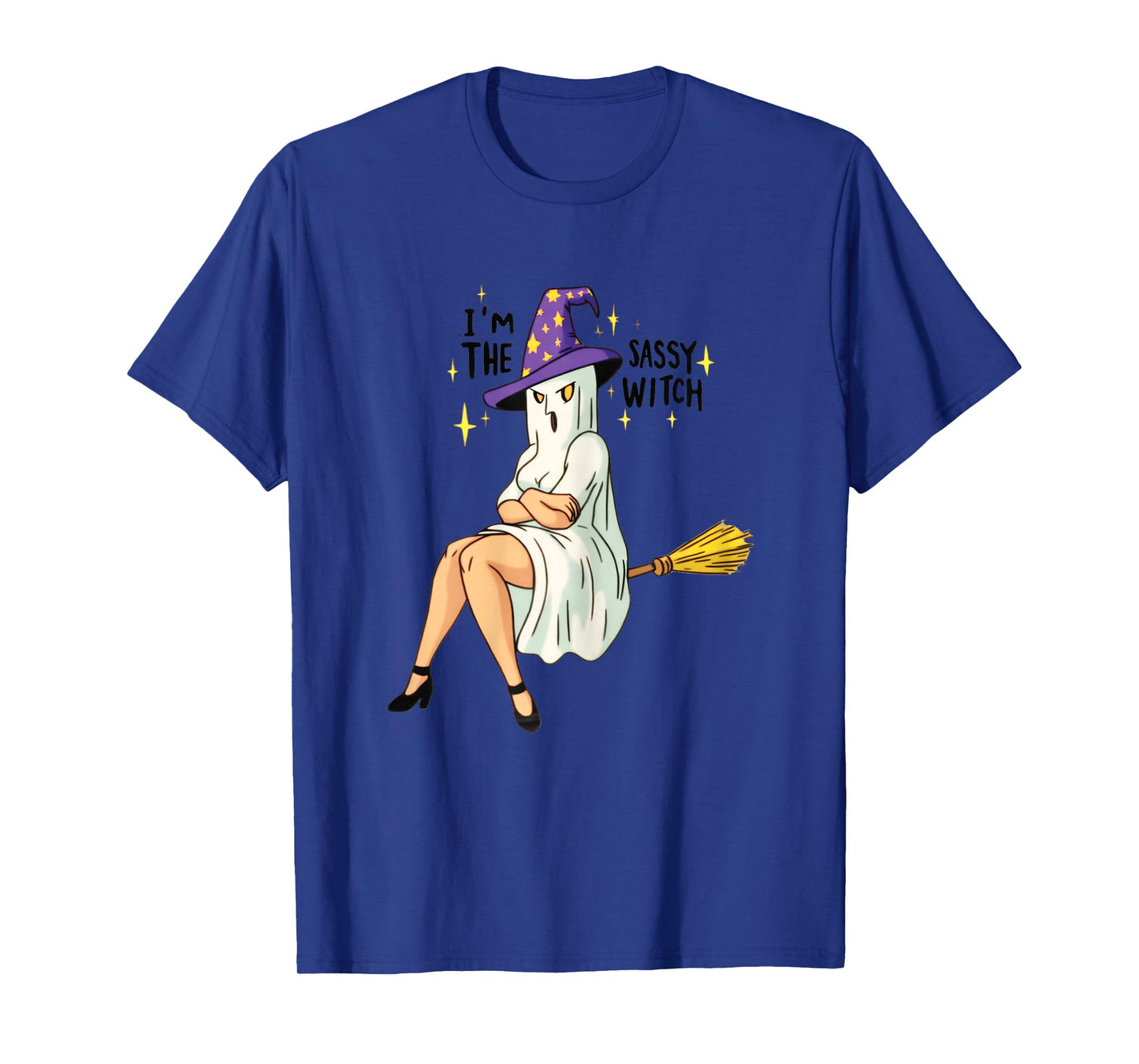 Funny Angry Sassy Witch Ghost Attitude Broomstick Halloween T-Shirt