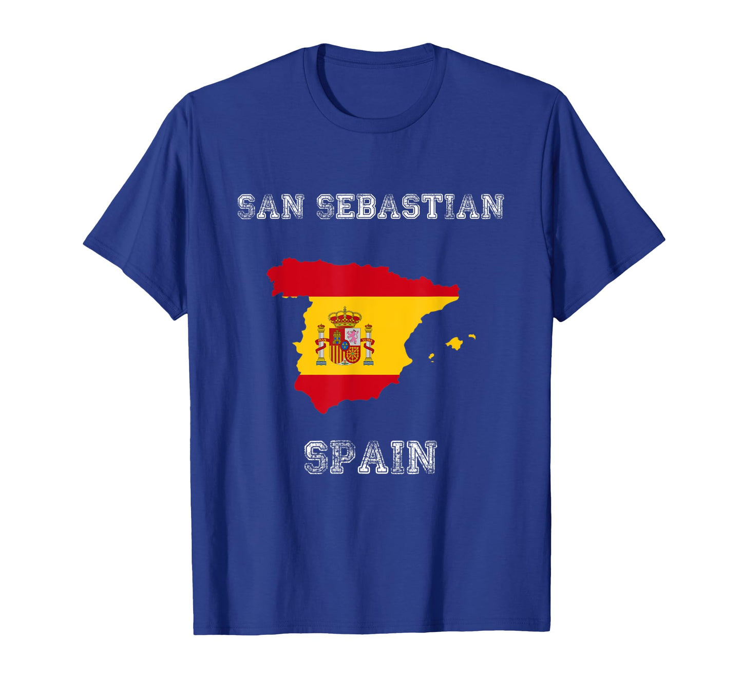 Retro San Sebastian Spain Distressed Spain Flag T-Shirt