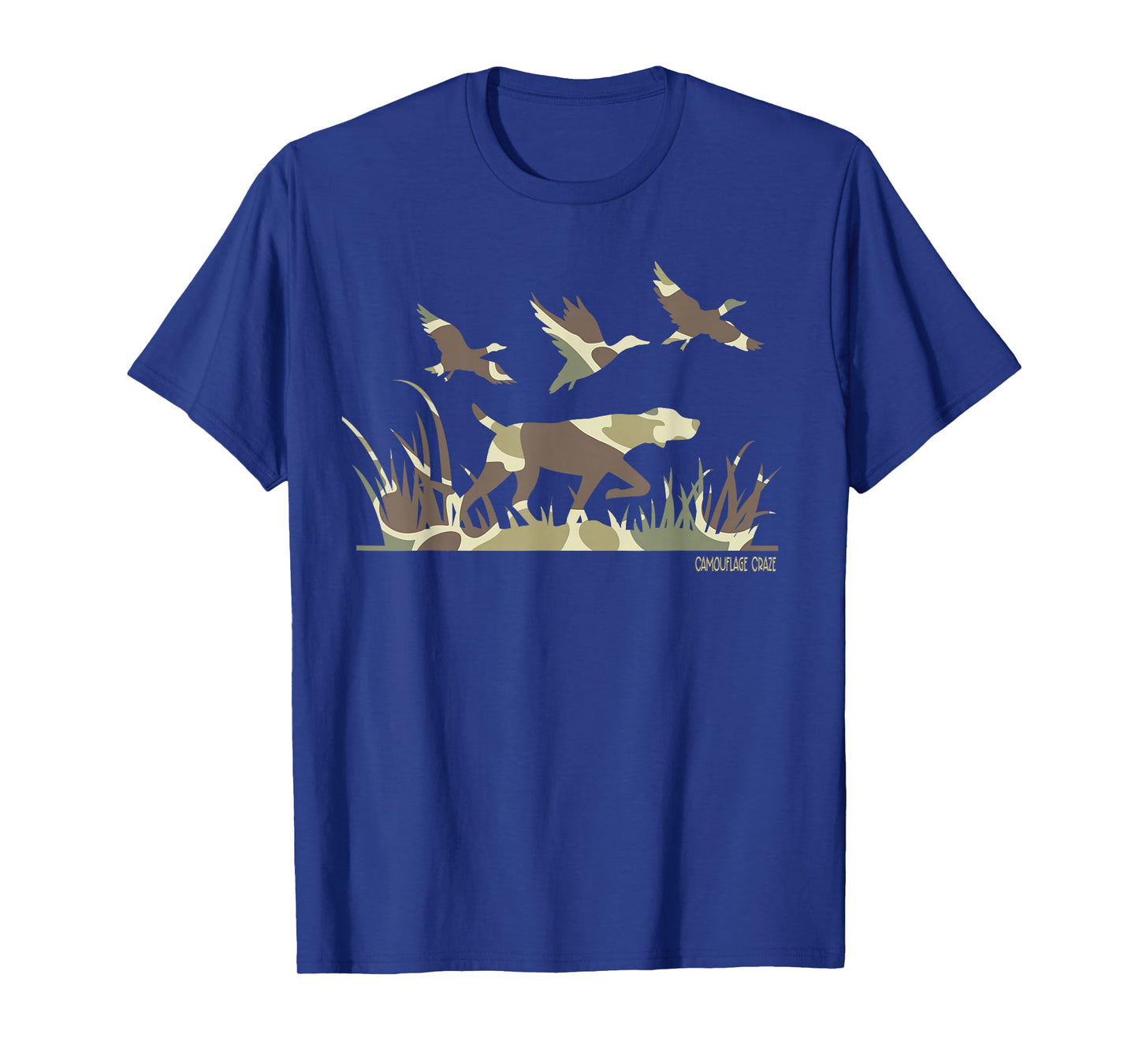 Duck Hunting Camouflage Camo Pointer Dog Camo Duck Hunter T-Shirt