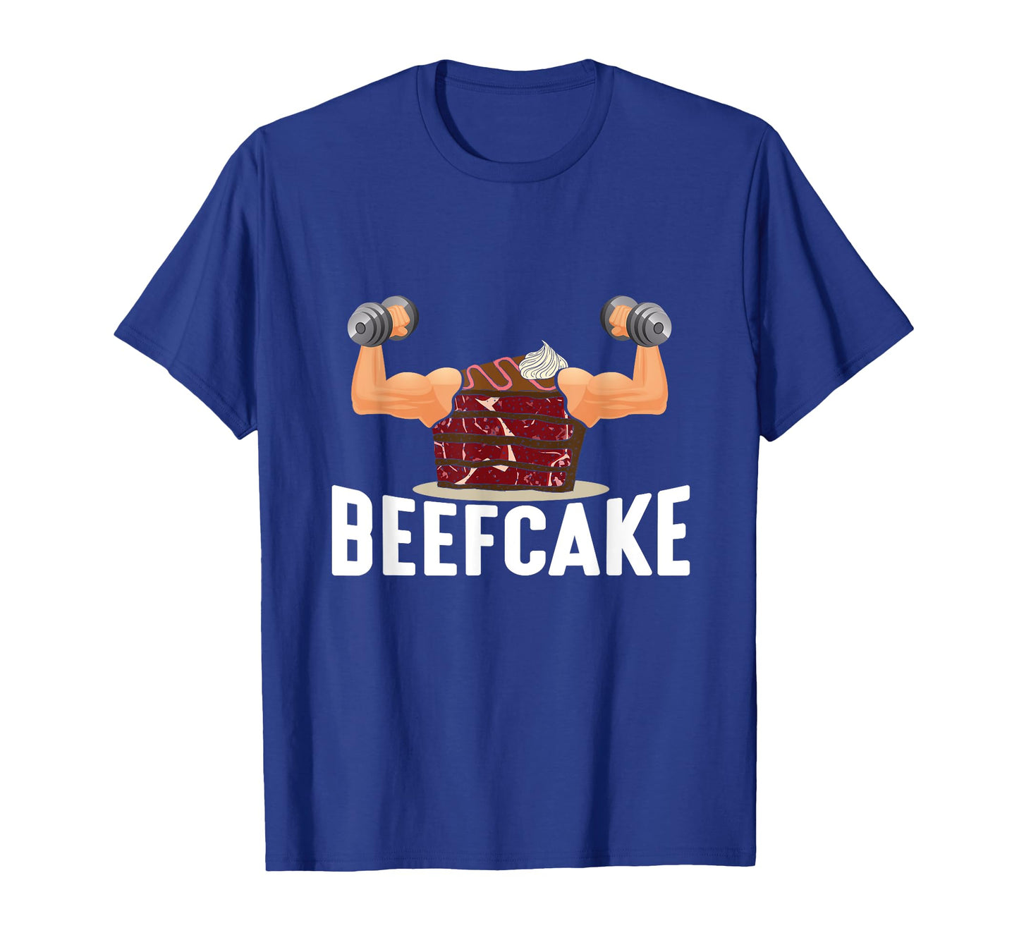 Beefcake Muscle Cake Weight Lifter Bodybuilder Word Game T-Shirt