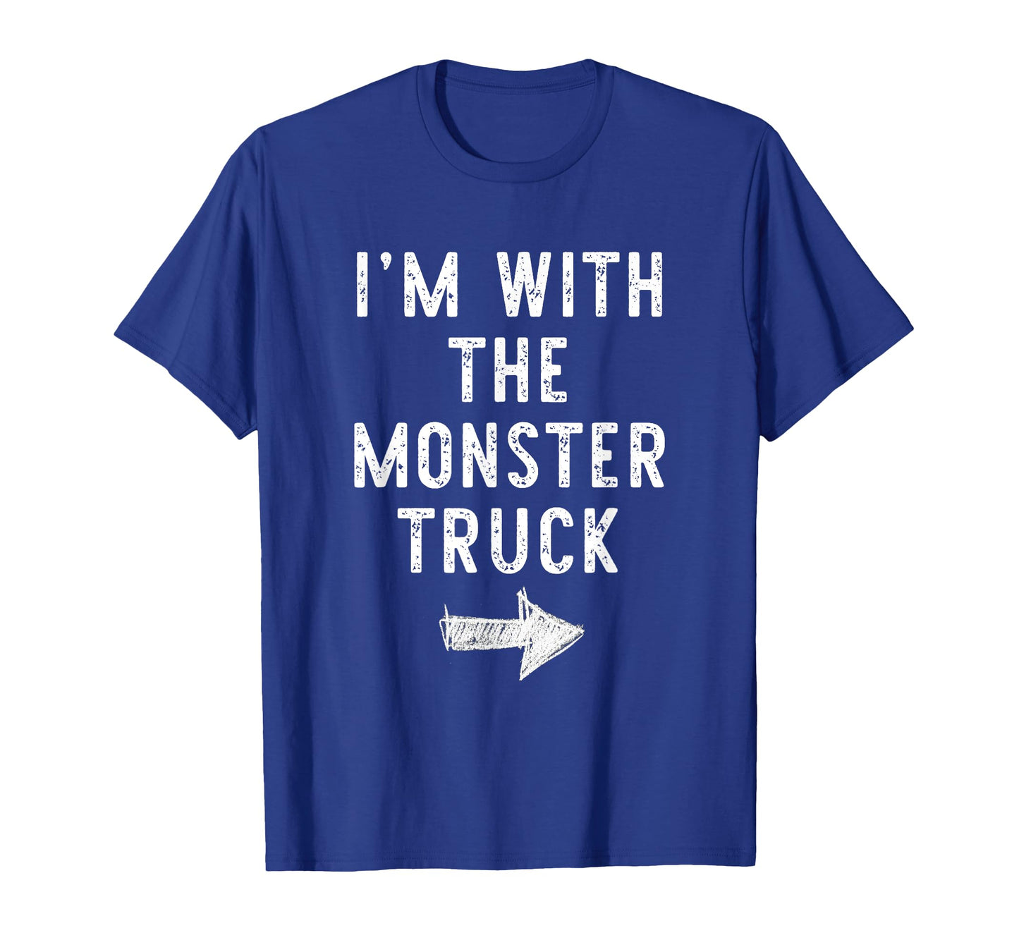 I'm With The Monster Truck Costume Halloween Matching Couple T-Shirt