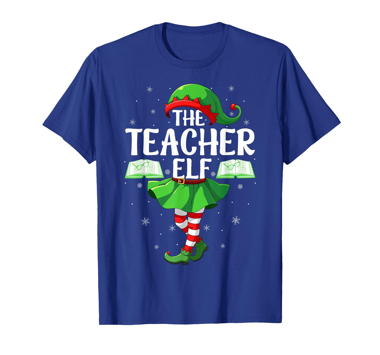 Teacher Elf Christmas Girls Women Elf Squad Xmas Family T-Shirt