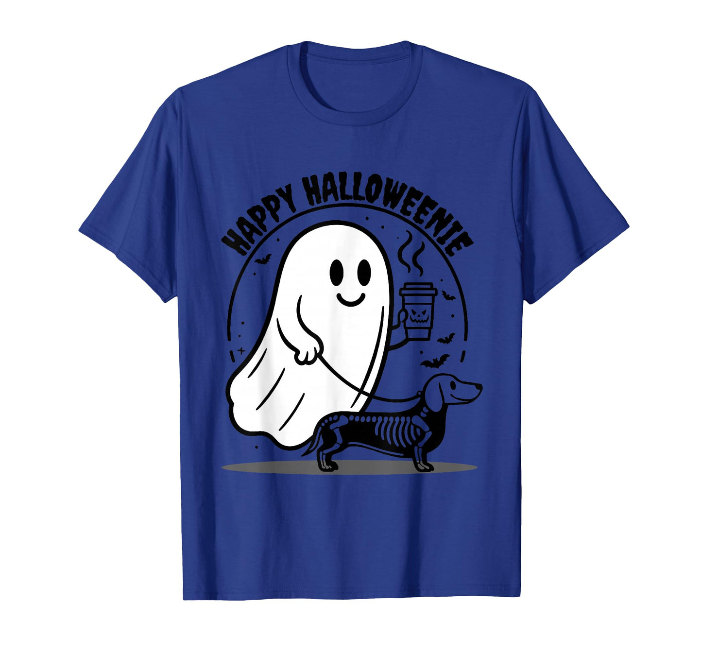 Happy Halloweenie Dachshund Ghost Funny Dog Lovers T-Shirt