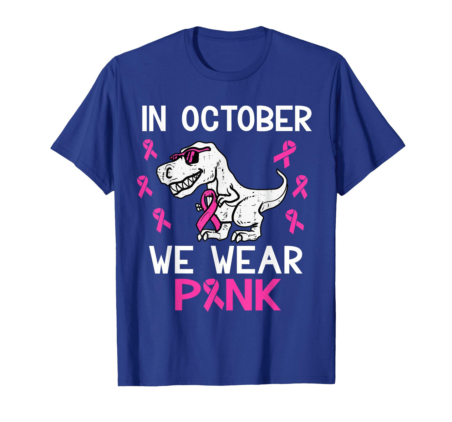 In October We Wear Pink Toddler Kids Breast Cancer Awareness T-Shirt