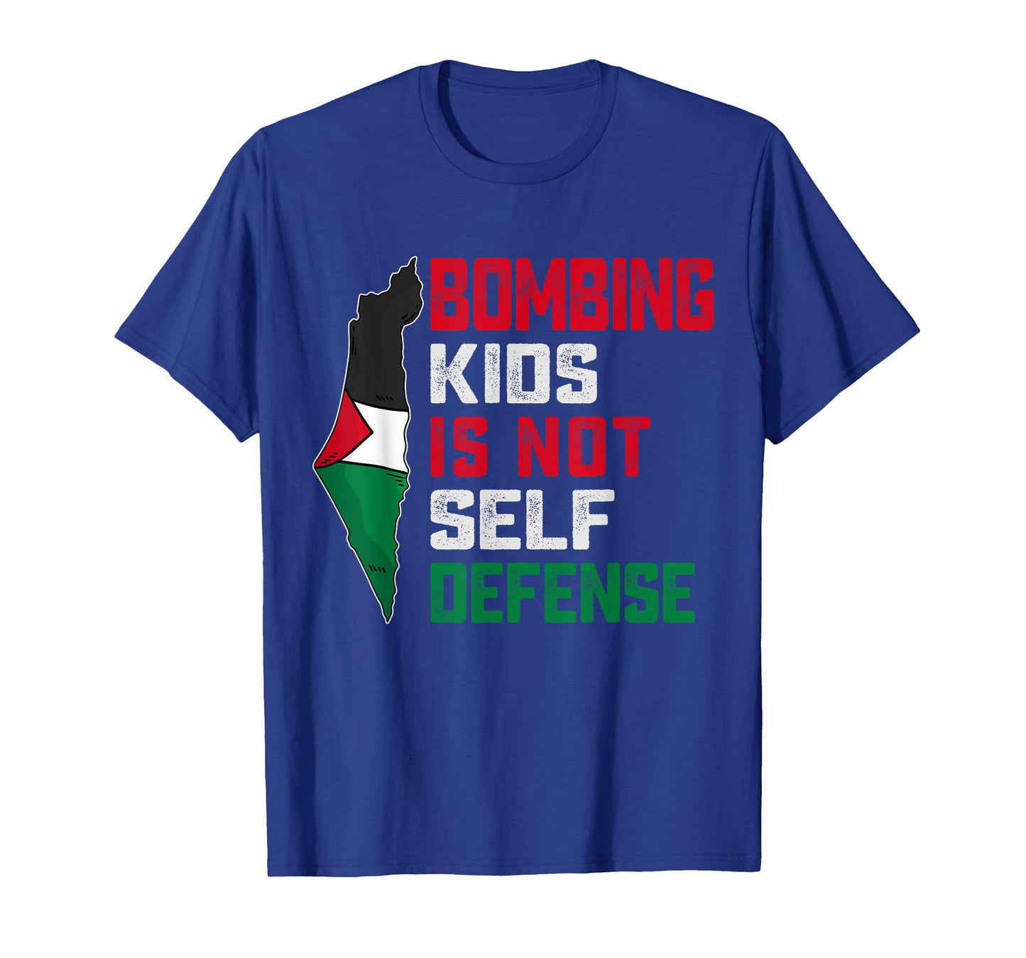 Bombing Kids Is Not Self Defense Palestine Flag Vintage T-Shirt