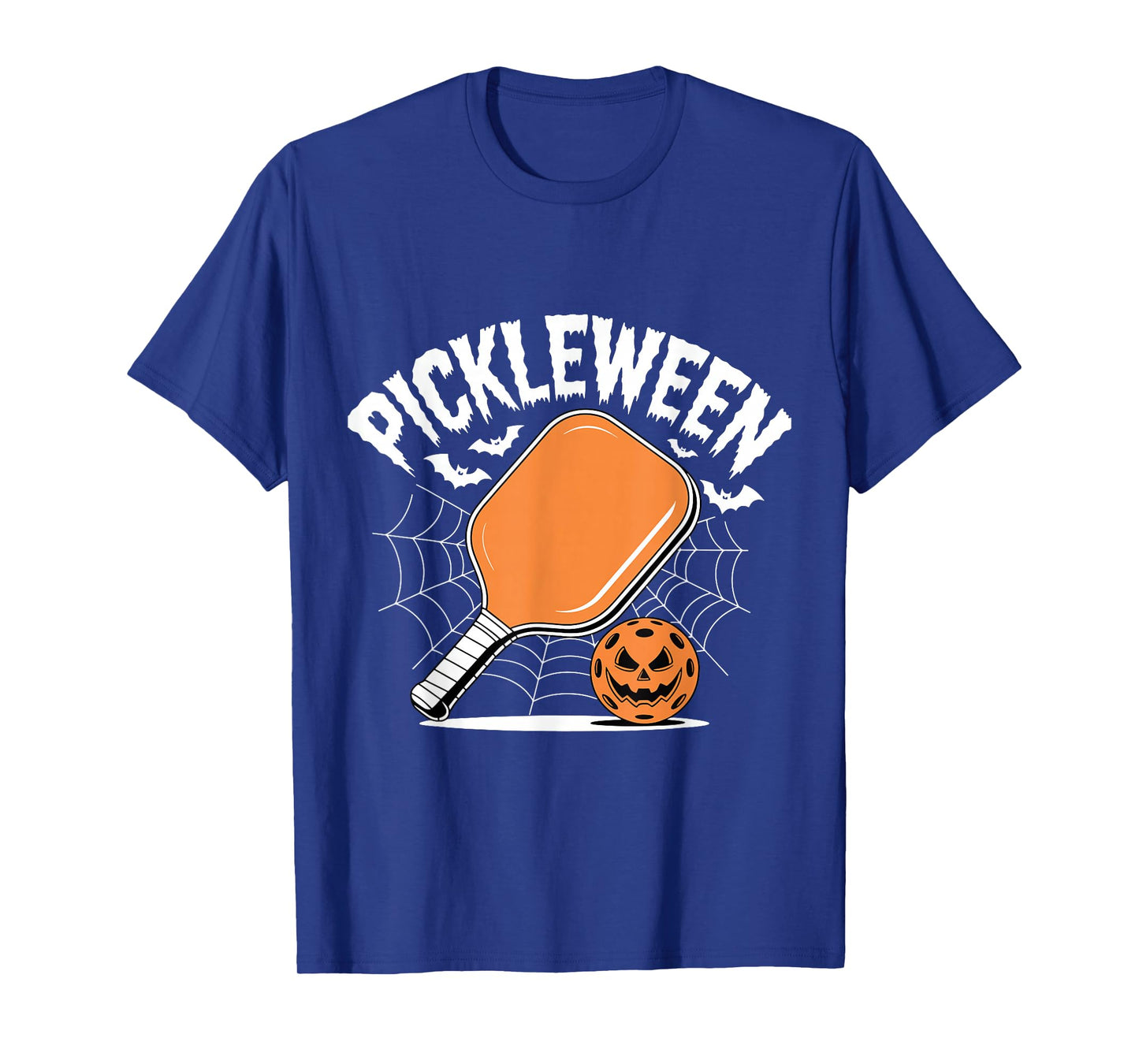 Pickleween Pickleball Player Funny Halloween Pumpkin T-Shirt