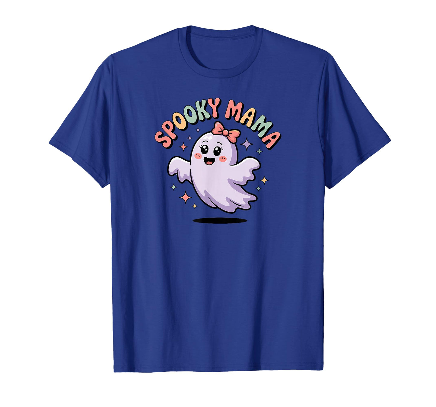 Spooky Mama Halloween Mom Ghost Costume Retro Groovy T-Shirt