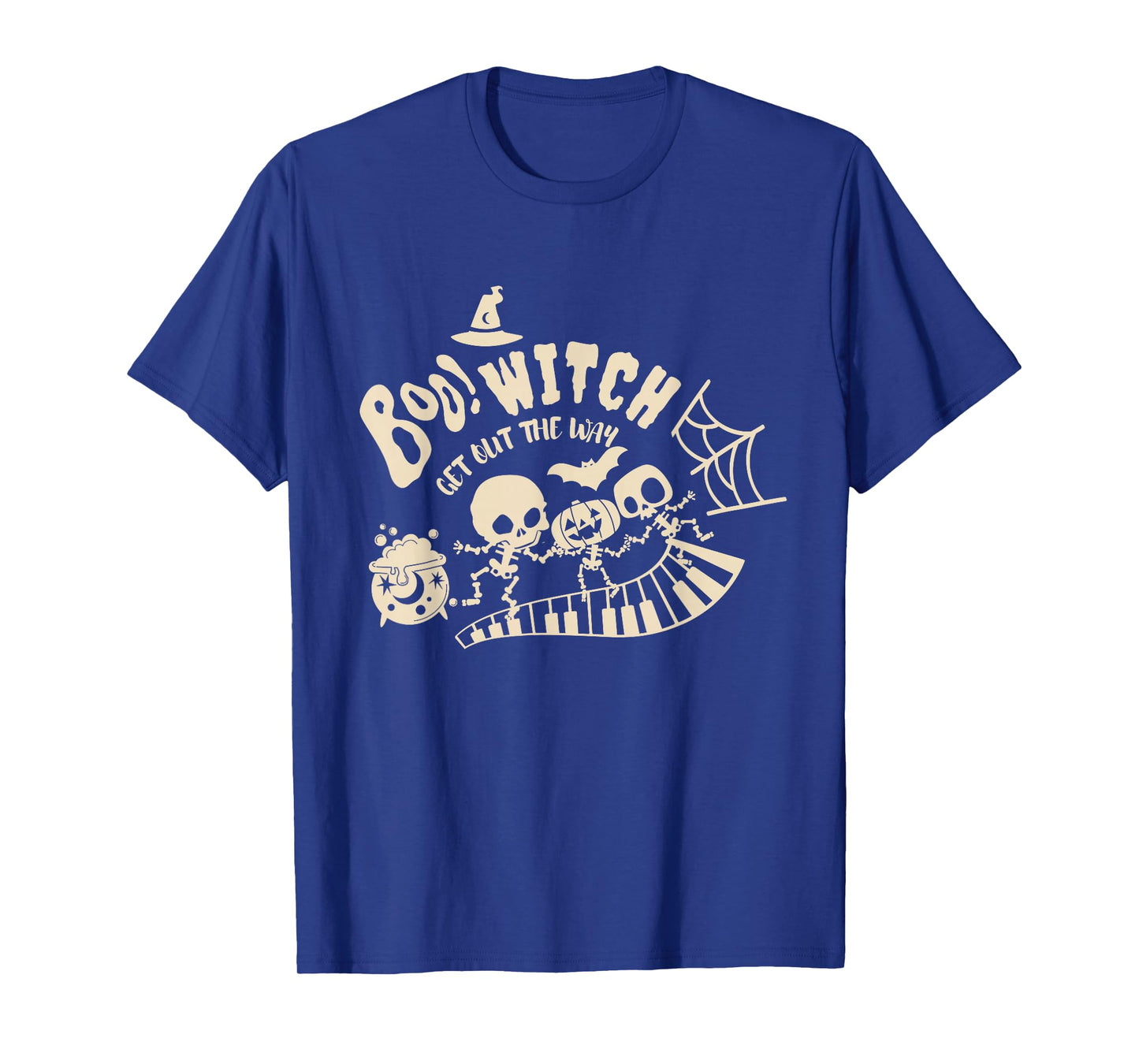 Boo Witch Get Out The Way Cute Skeleton Halloween Piano tee T-Shirt