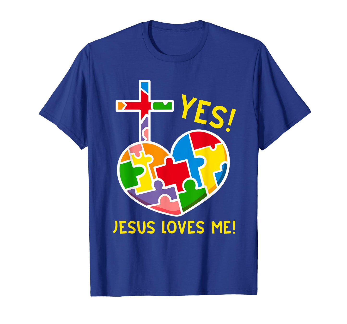 Yes, Jesus Loves Me Funny Puzzles Autism Awareness Kids T-Shirt