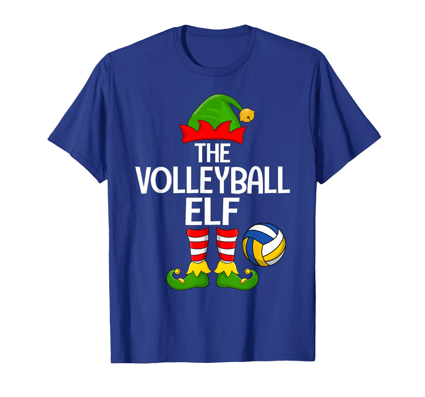 Volleyball Elf Xmas Matching Family Elf Squad Christmas T-Shirt