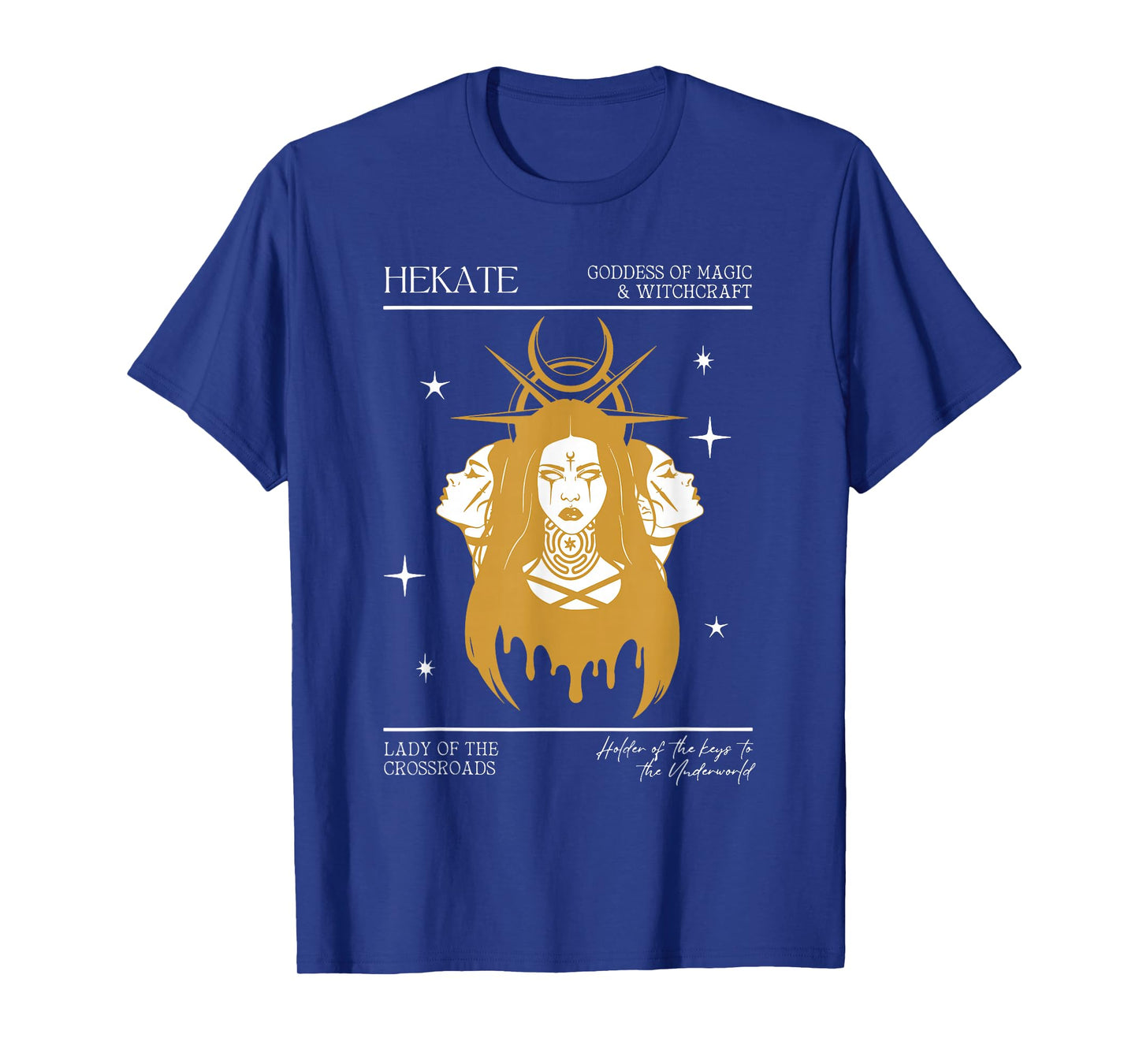 Hecate Triple Moon Goddess Witch Hekate Wheel Tarot Card T-Shirt