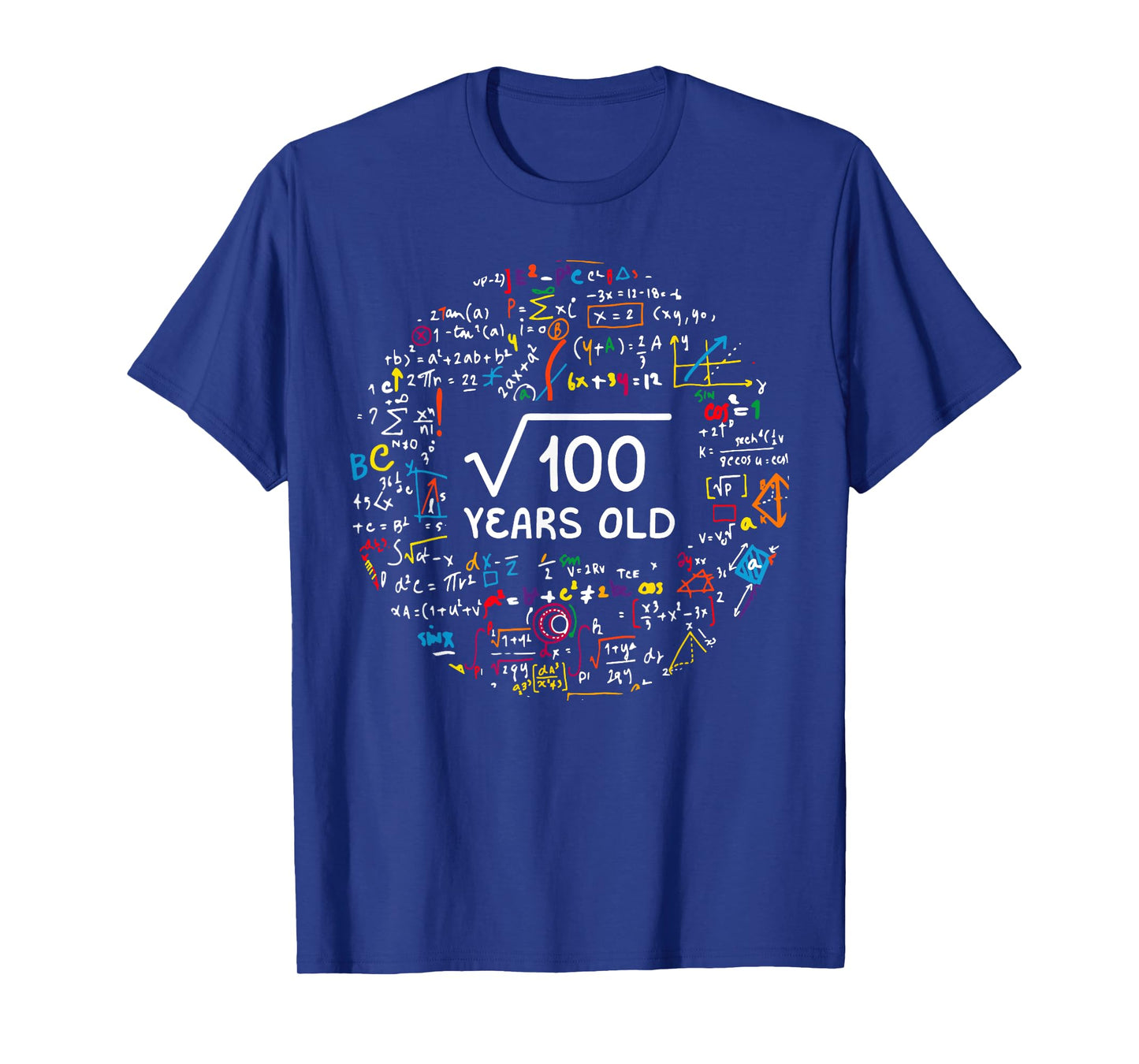 Square Root Of 100 10th Birthday 10 Year Old Gifts Math Bday T-Shirt