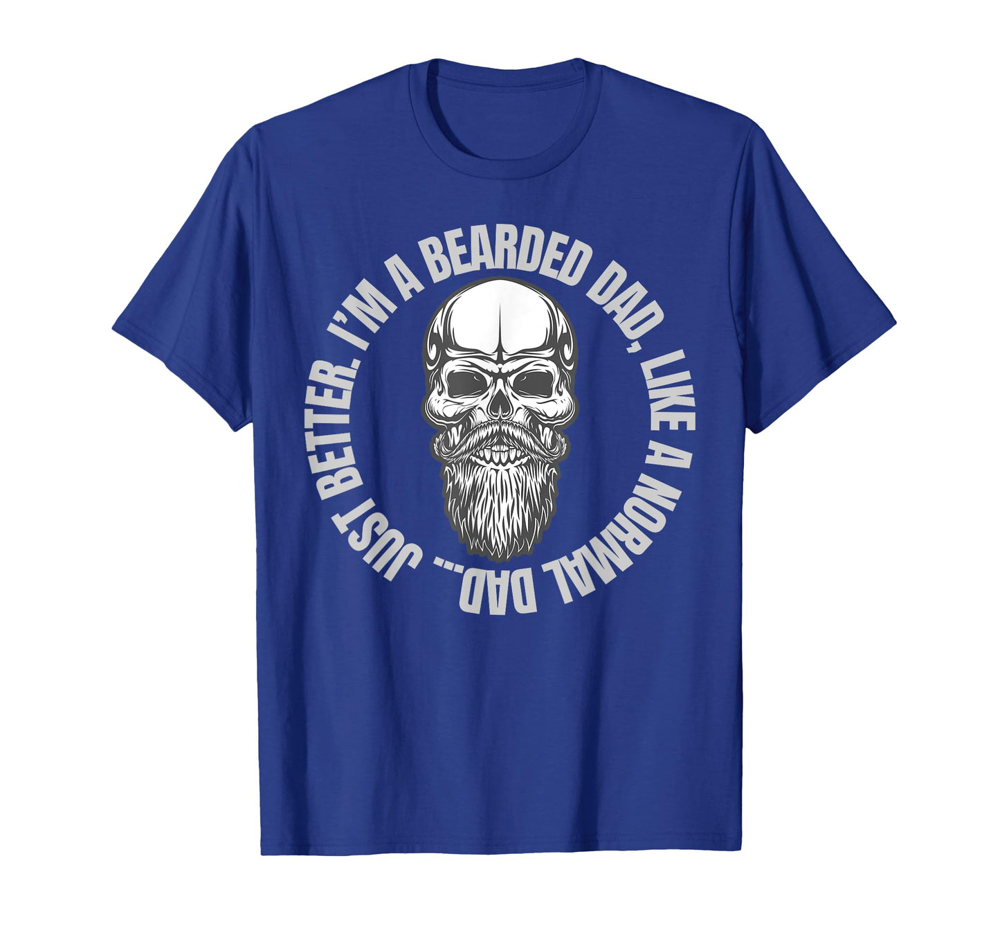 Beard Skull Tattoo Shirt Bearded Dad Gift Power In The Beard T-Shirt