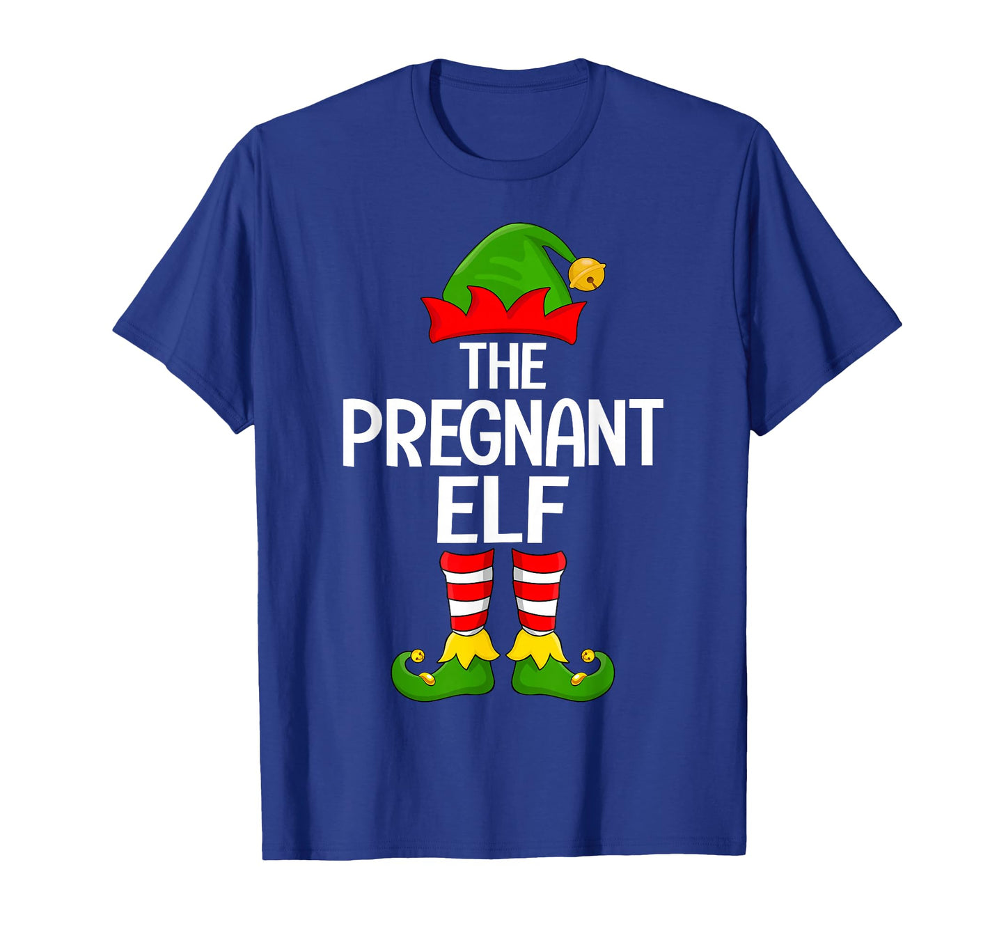 Pregnant Elf Xmas Matching Family Elf Squad Christmas Women T-Shirt