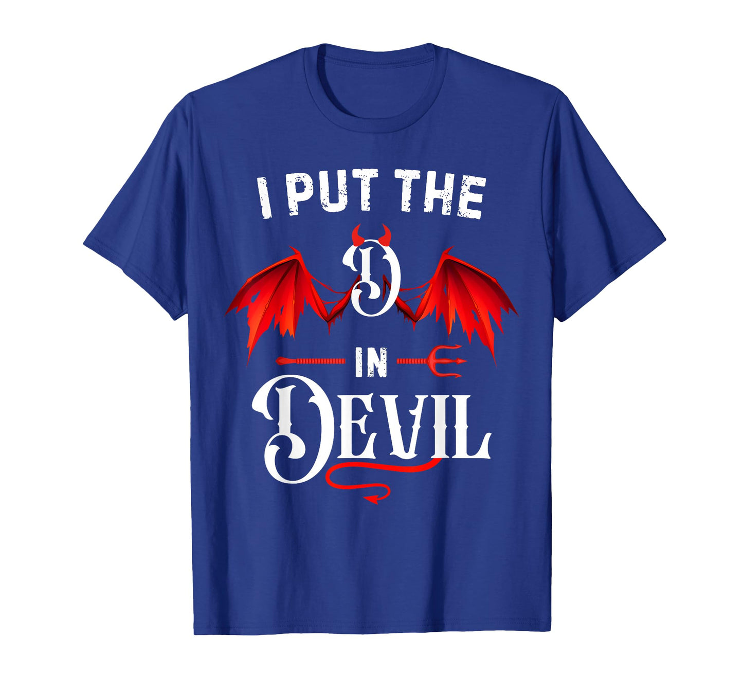 I Put D in Devil Matching Couple Vintage Halloween Costume T-Shirt