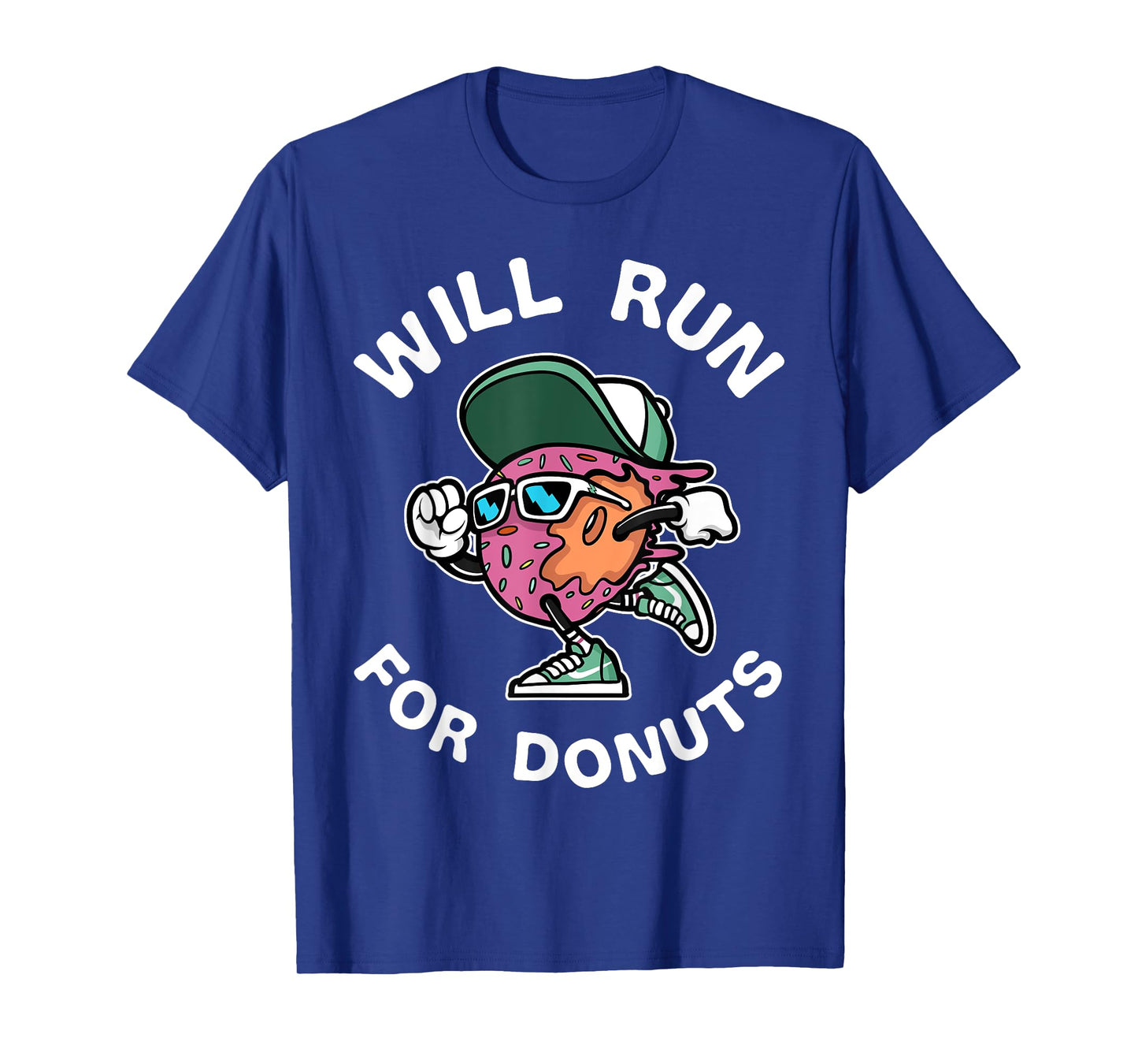 Runner WIll Run For Donuts Funny Runner Marathon Running T-Shirt