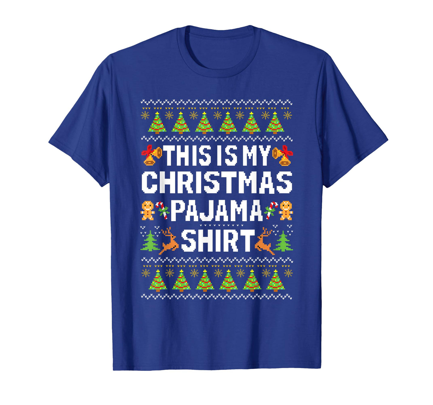 This is My Christmas Pajama Shirt Santa Squad Holiday Ugly T-Shirt