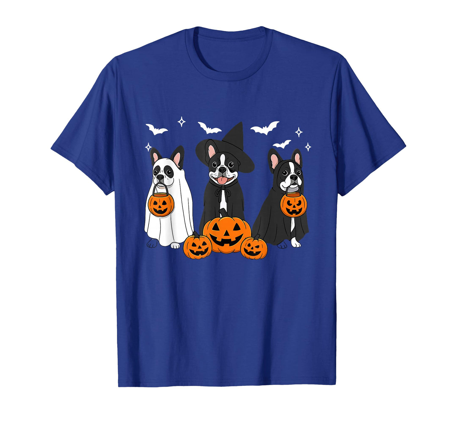 Witch Boston Terrier Halloween Boston Terrier Ghost Dog Mom T-Shirt