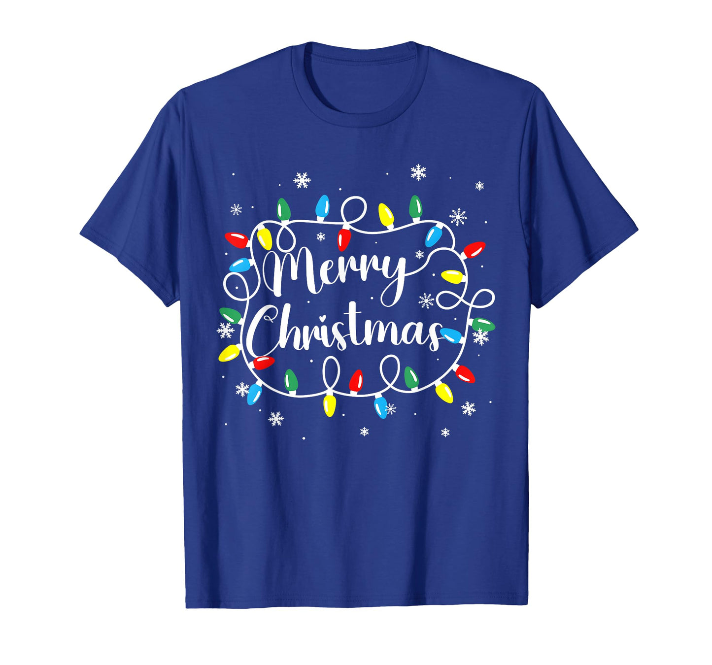 Merry Christmas Tree Light Pajamas Christmas Xmas Men Women T-Shirt
