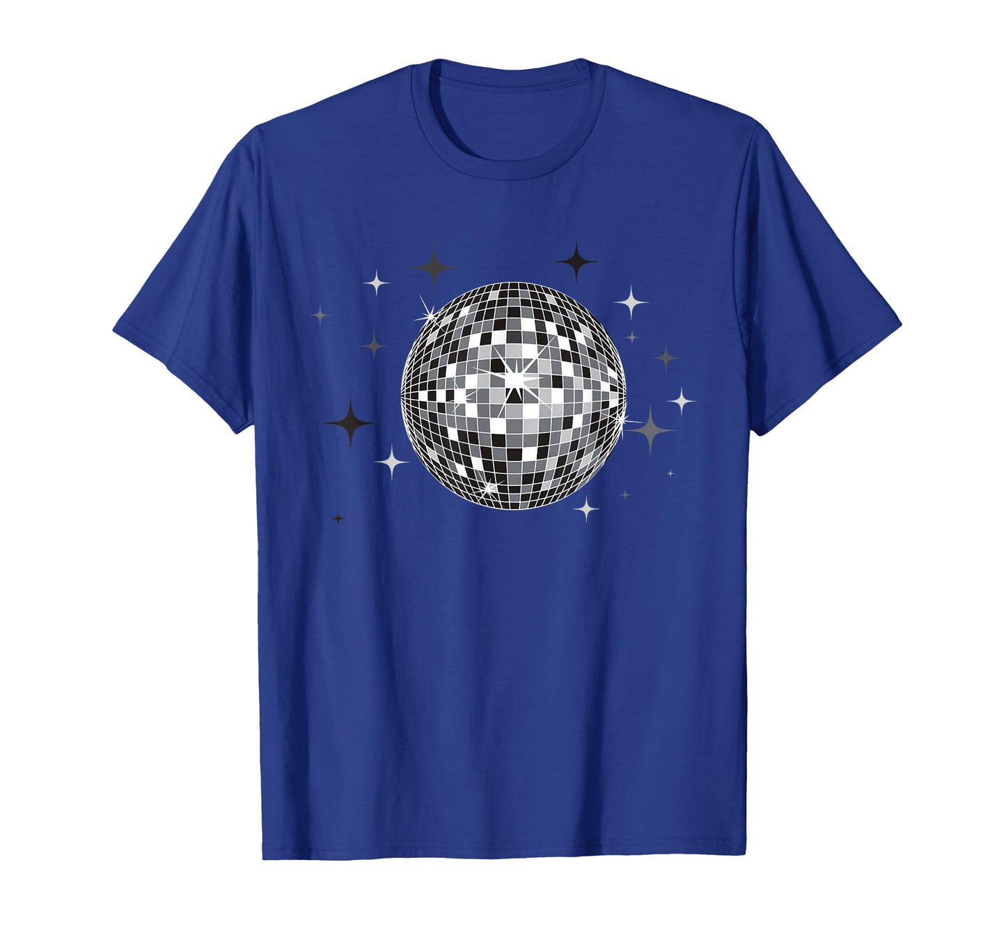 Black and White Disco Ball Club Retro T-Shirt