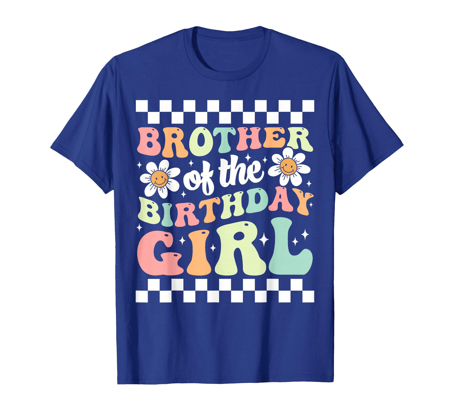 Brother of The Birthday Girl Family Groovy Birthday Party T-Shirt
