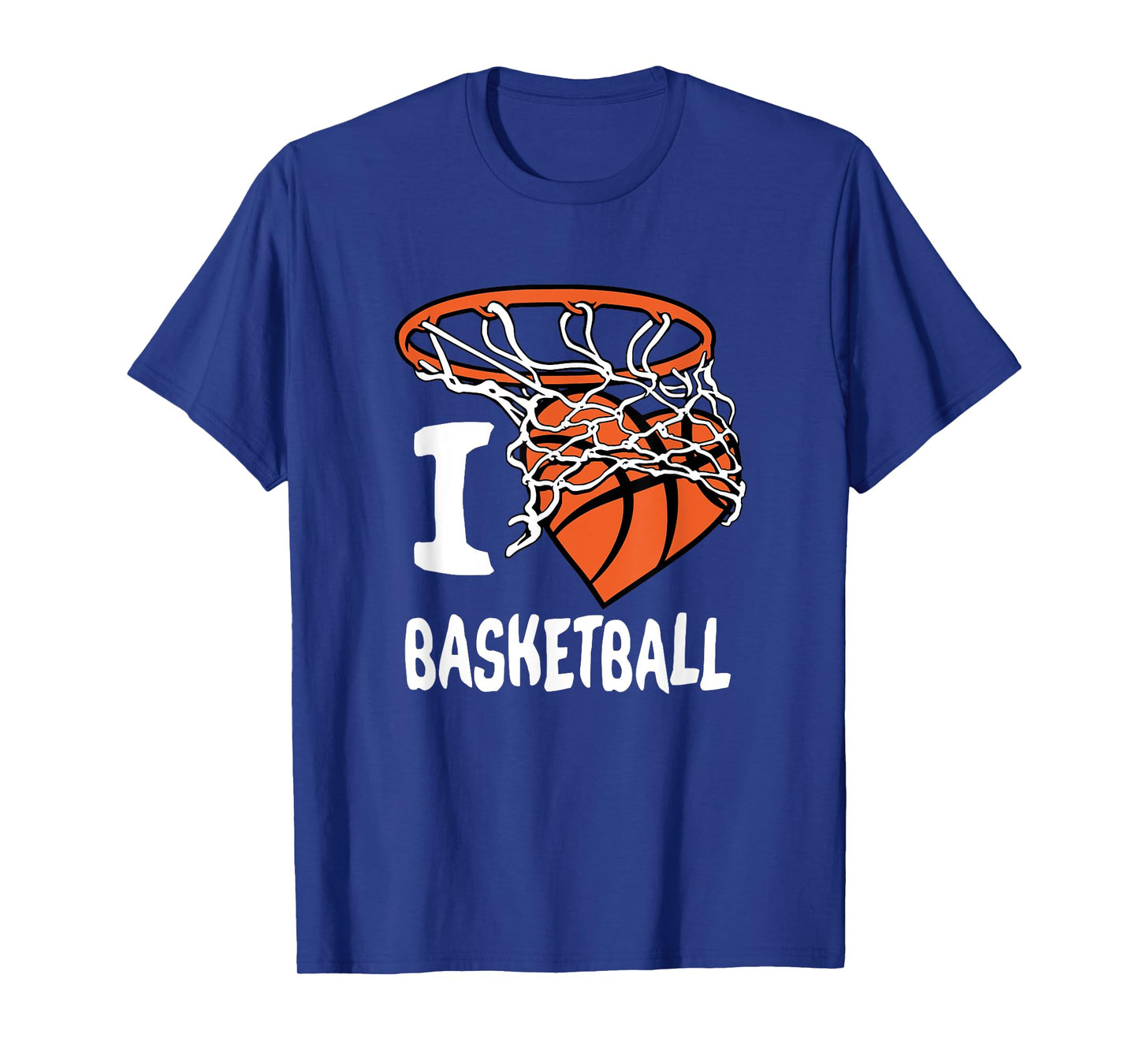 I Love Basketball T-Shirt Girl & Boys Youth Basketball Hoop T-Shirt