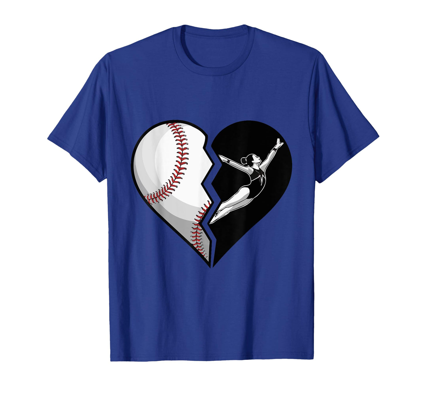 Baseball Gymnastics Mom Heart Sports Supporter for Mom Mama T-Shirt