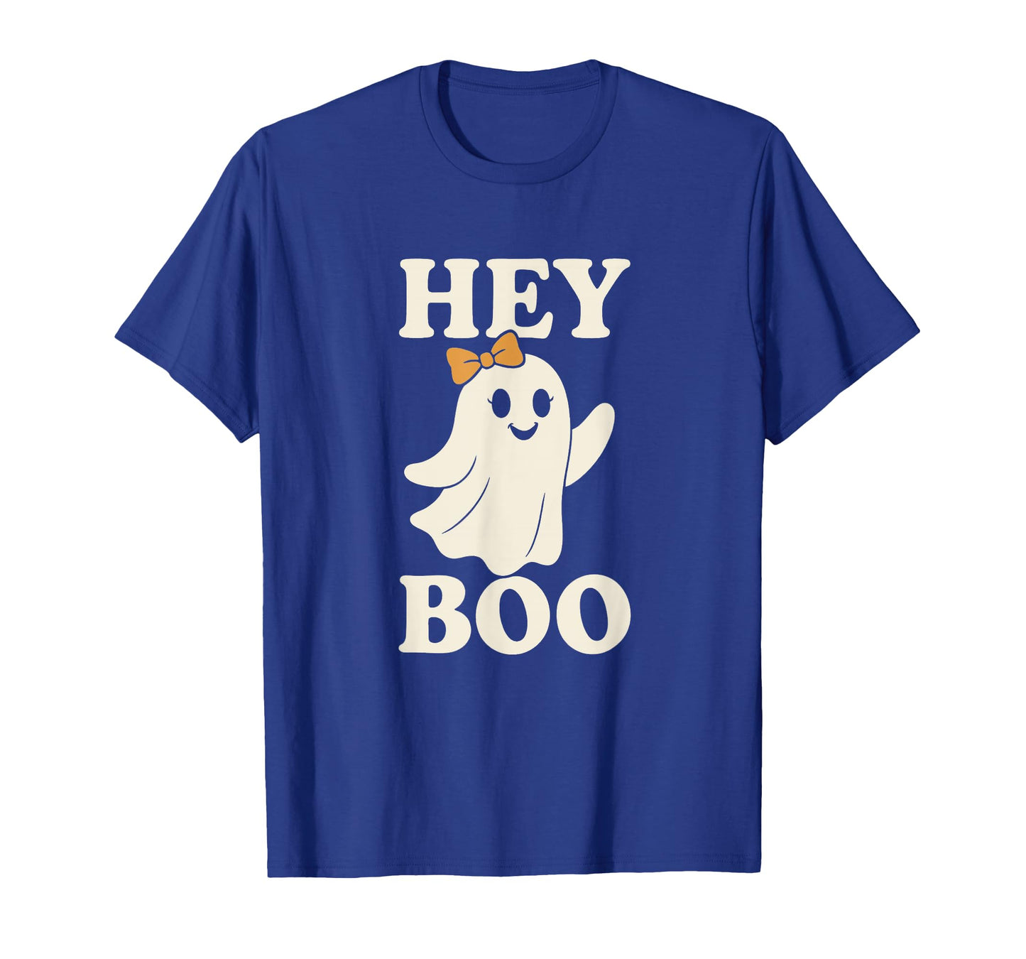 Hey Boo Funny Girl Ghost Halloween - Cute Retro Ghost T-Shirt