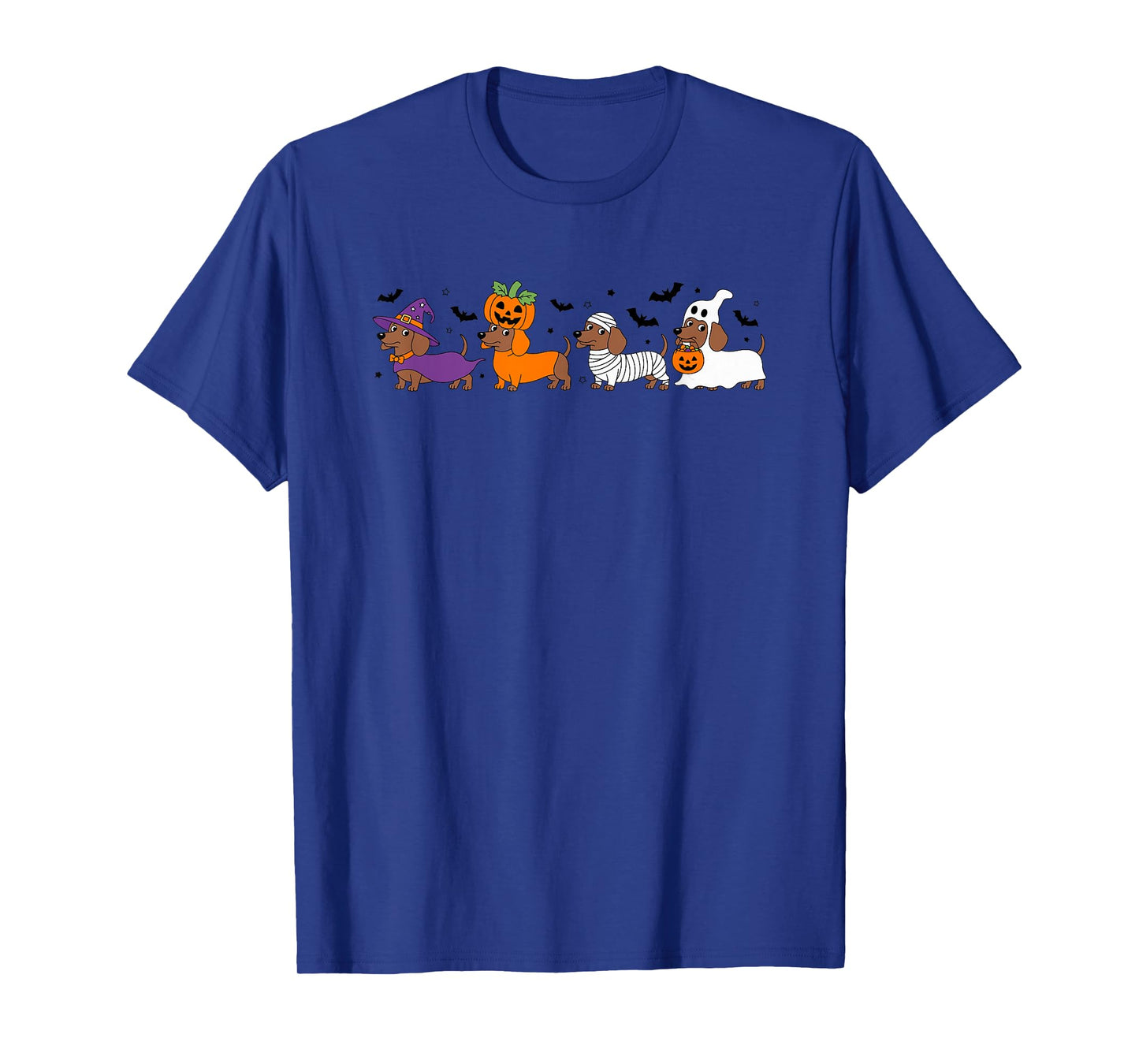 Dachshund Halloween Witch Pumpkin Mummy Ghost T-Shirt
