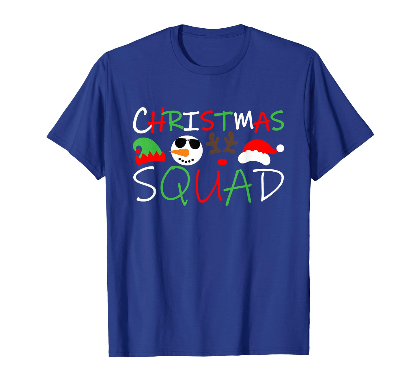 Christmas Squad Reindeer Elf Santa Snowman Xmas Family T-Shirt