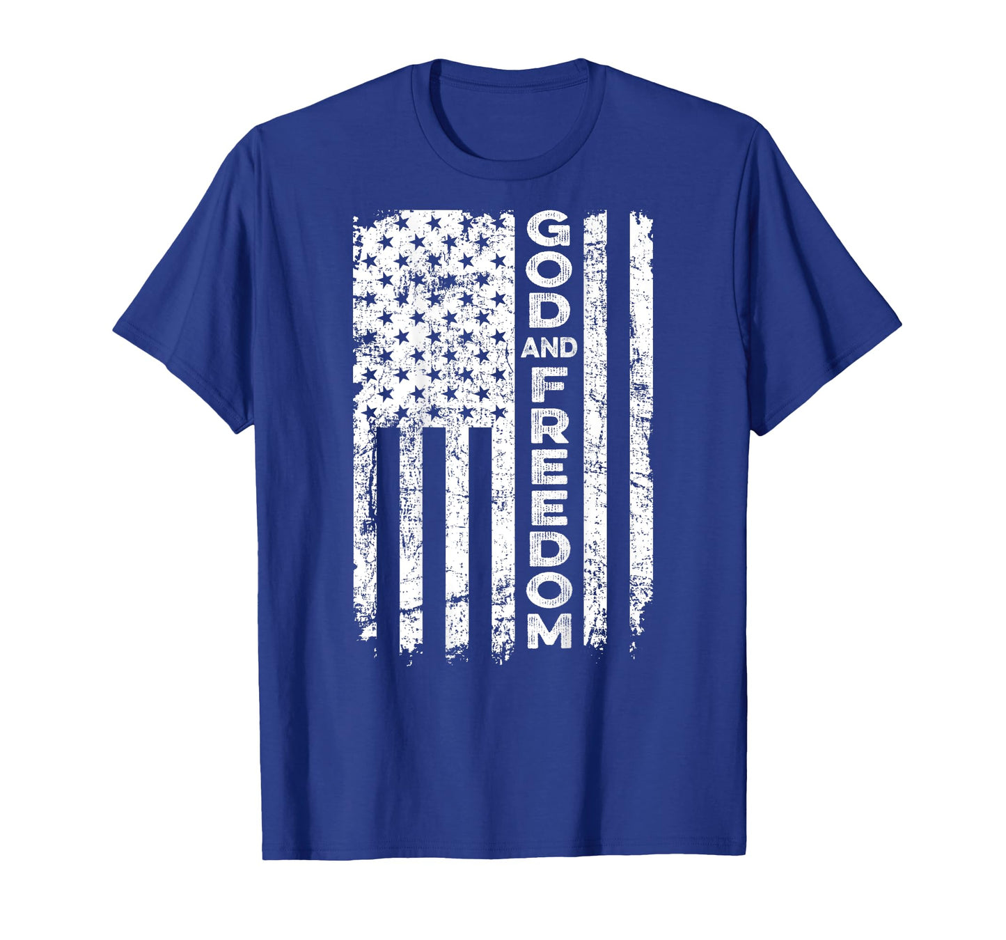 God And Country - Patriotic Christian USA Flag (ON BACK) T-Shirt